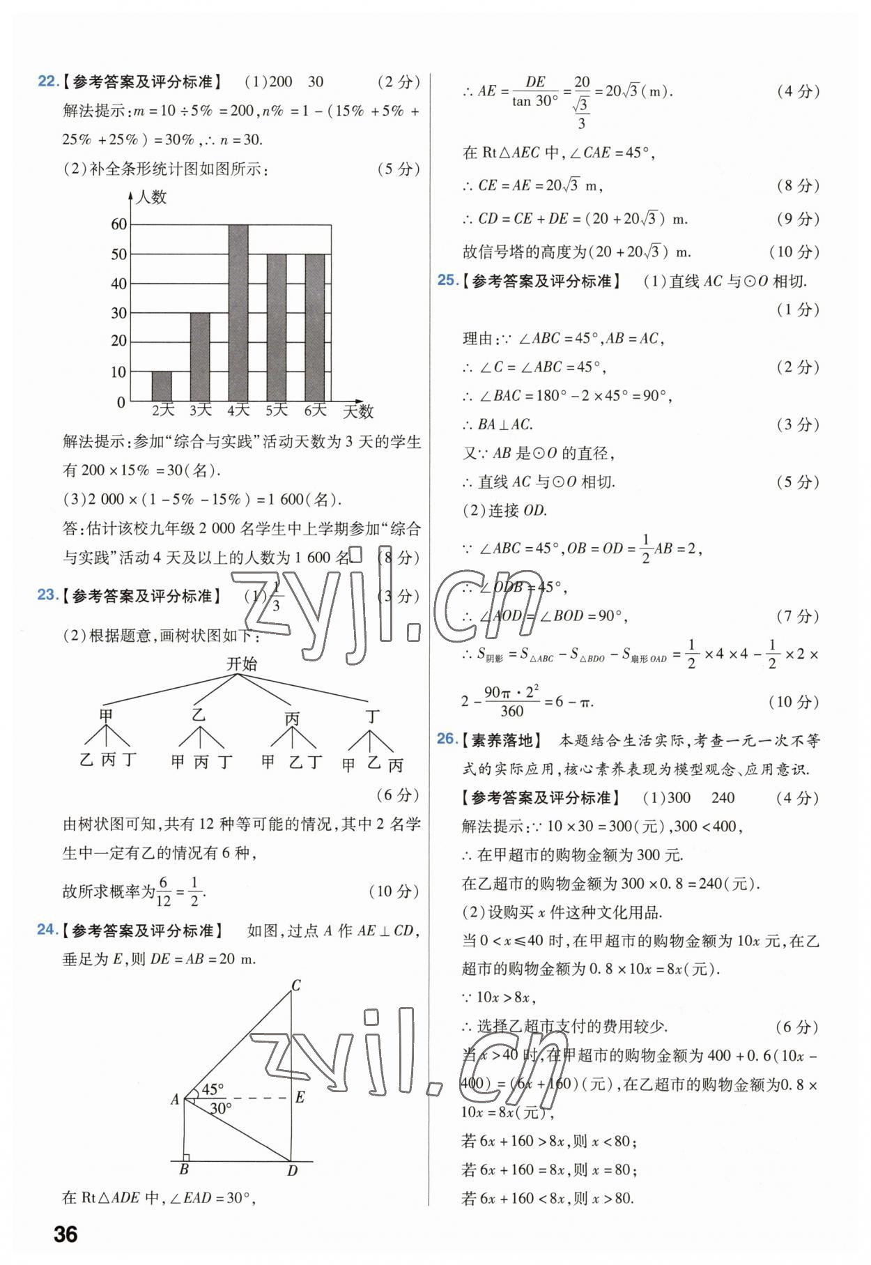 2023年金考卷45套匯編中考數(shù)學(xué)江蘇專版 第36頁(yè)