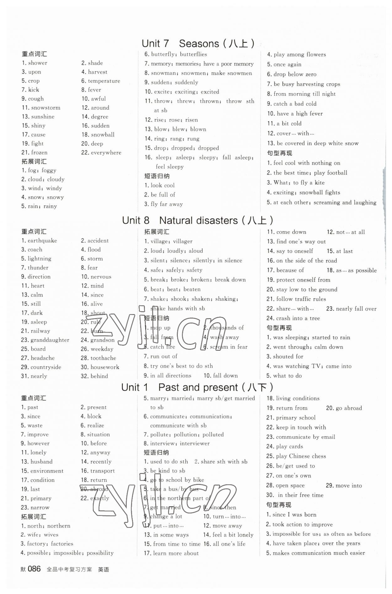 2023年全品中考復(fù)習(xí)方案英語(yǔ)連云港專版 參考答案第8頁(yè)