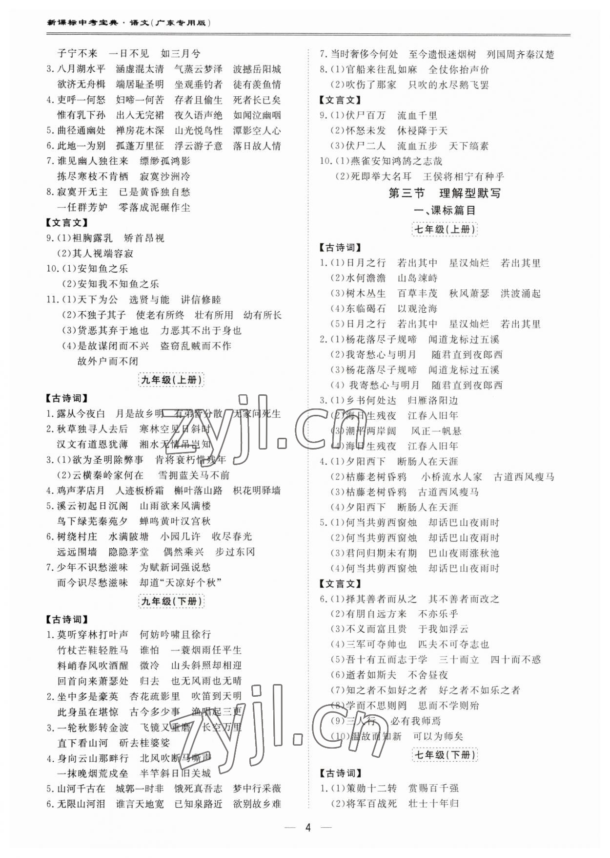 2023年新课标中考宝典语文广东专版 第4页