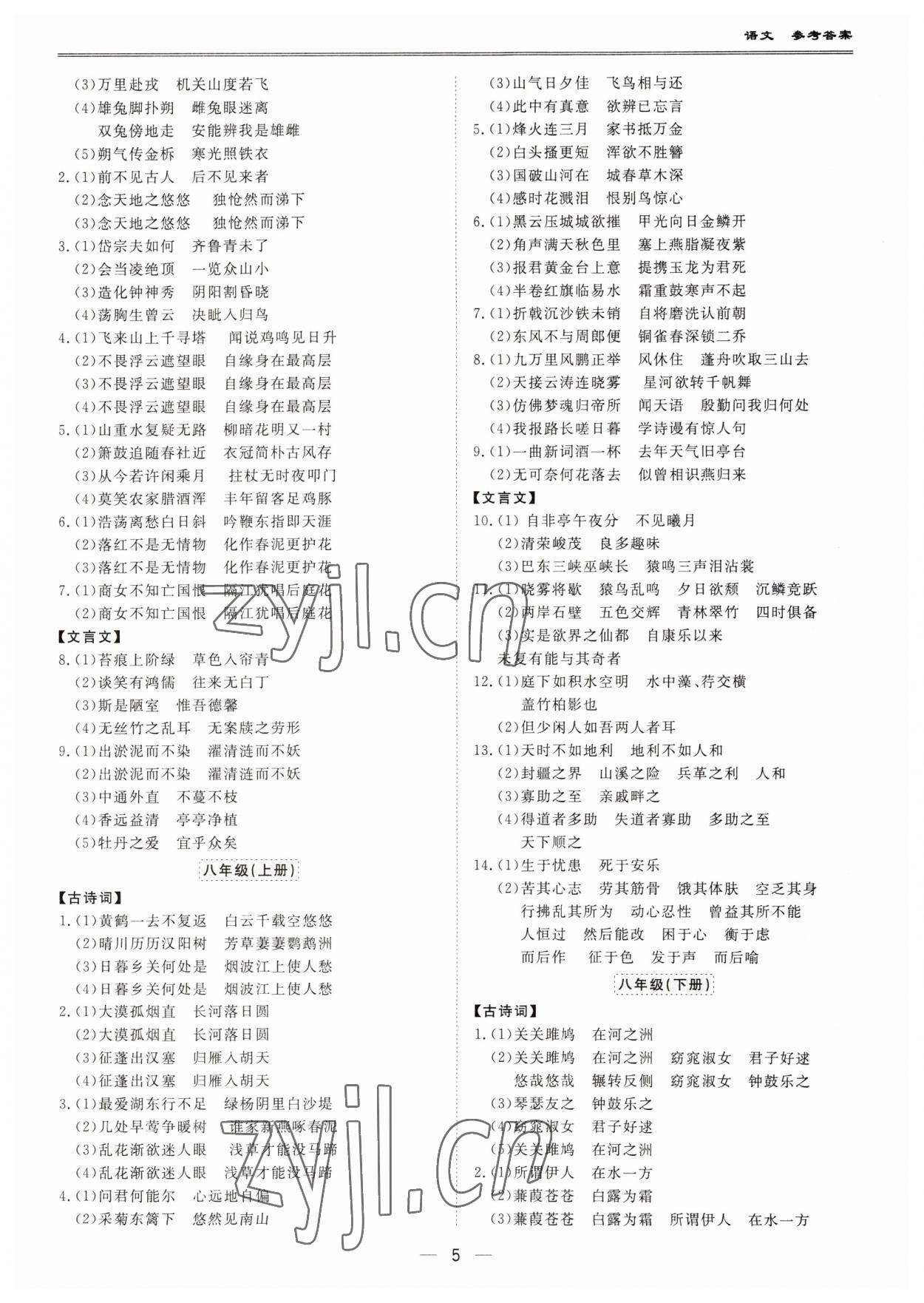 2023年新课标中考宝典语文广东专版 第5页