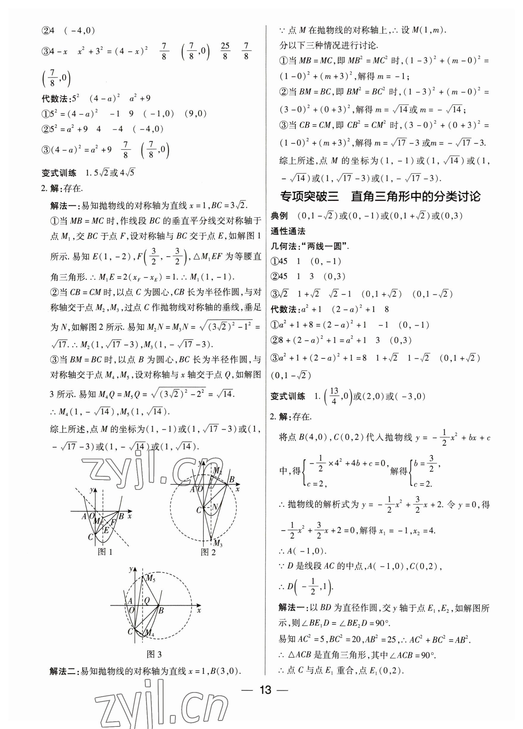 2023年鼎成中考精準(zhǔn)提分?jǐn)?shù)學(xué)廣東專版 參考答案第13頁(yè)