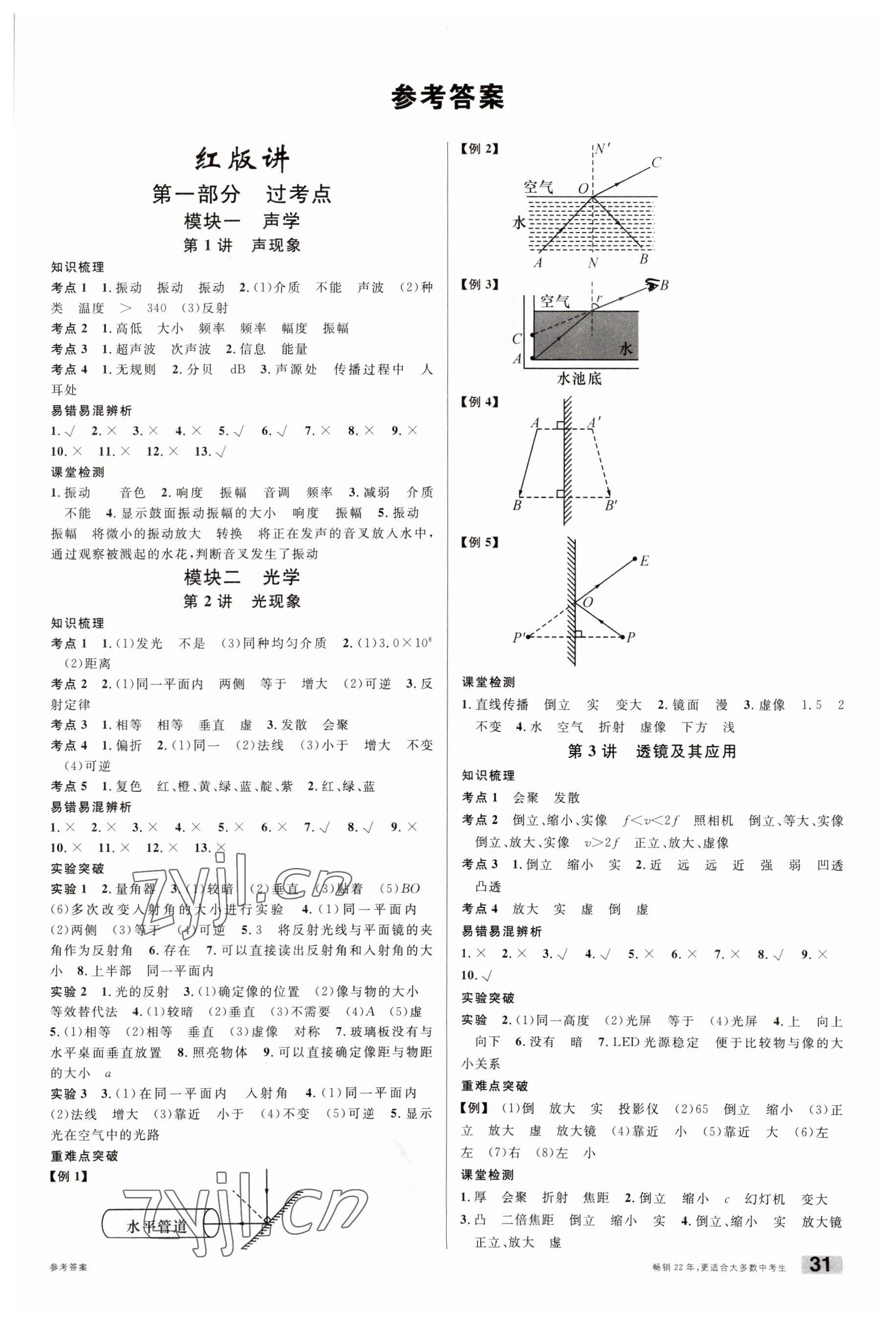 2023年火線100天物理中考人教版黃岡孝感咸寧專版 第1頁