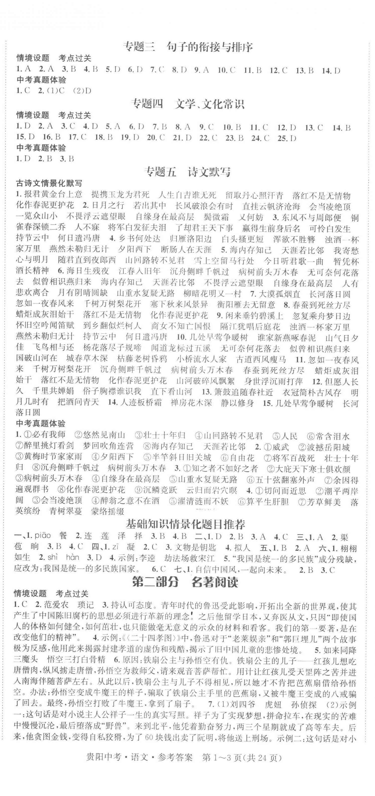 2023年國華圖書架構中考語貴陽安順六盤水專版 第2頁