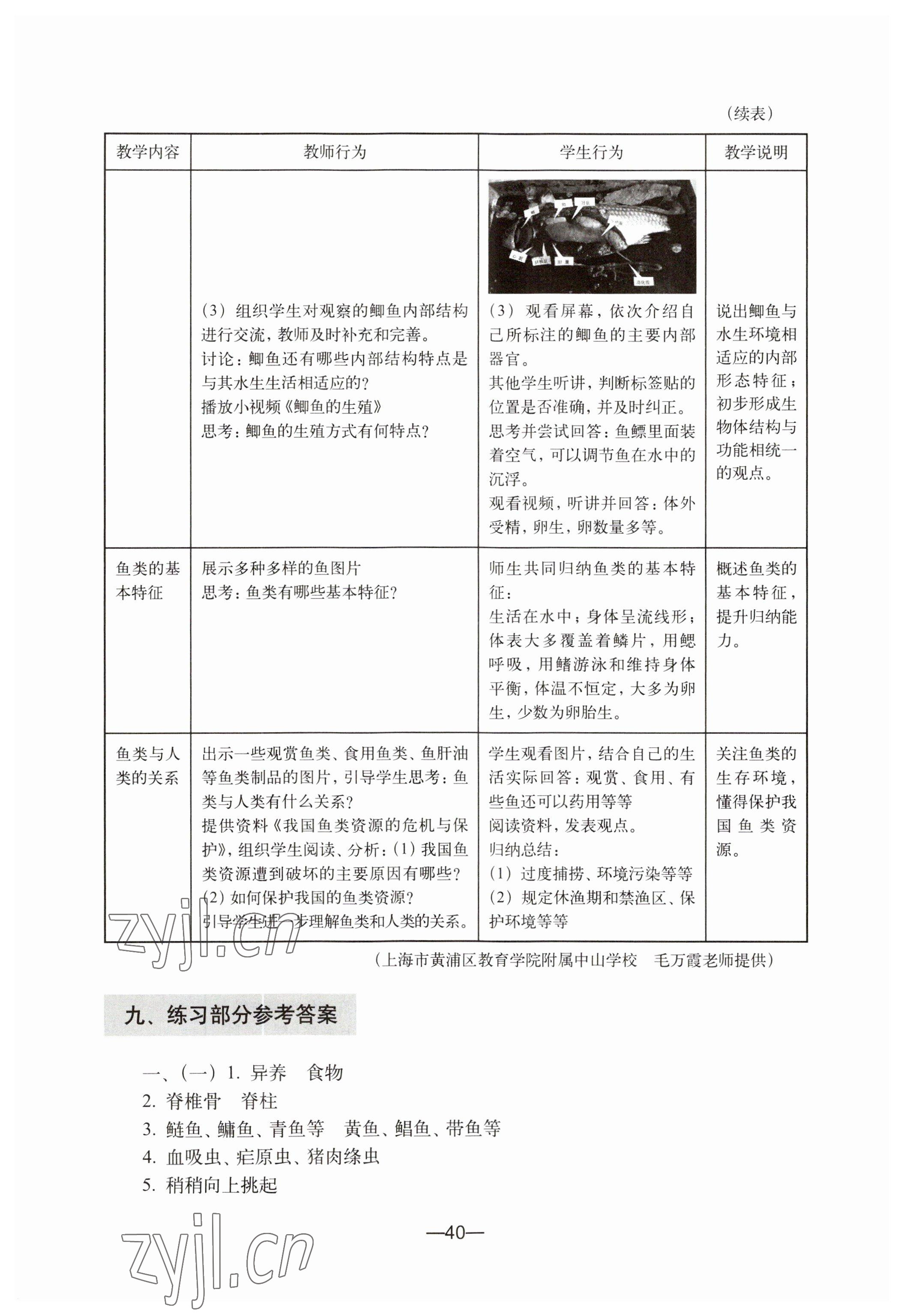 2023年練習(xí)部分七年級(jí)生命科學(xué)第二冊(cè)滬教版54制 參考答案第6頁(yè)