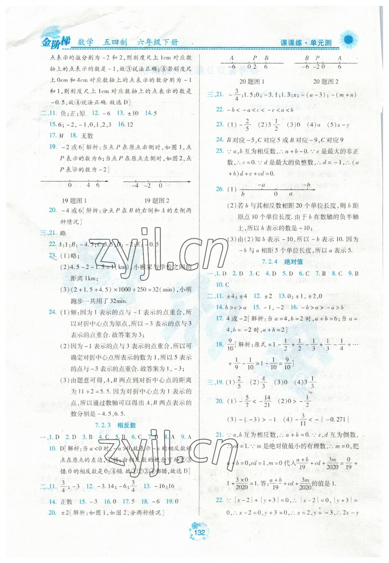 2023年金阶梯课课练单元测六年级数学下册人教版54制 第2页