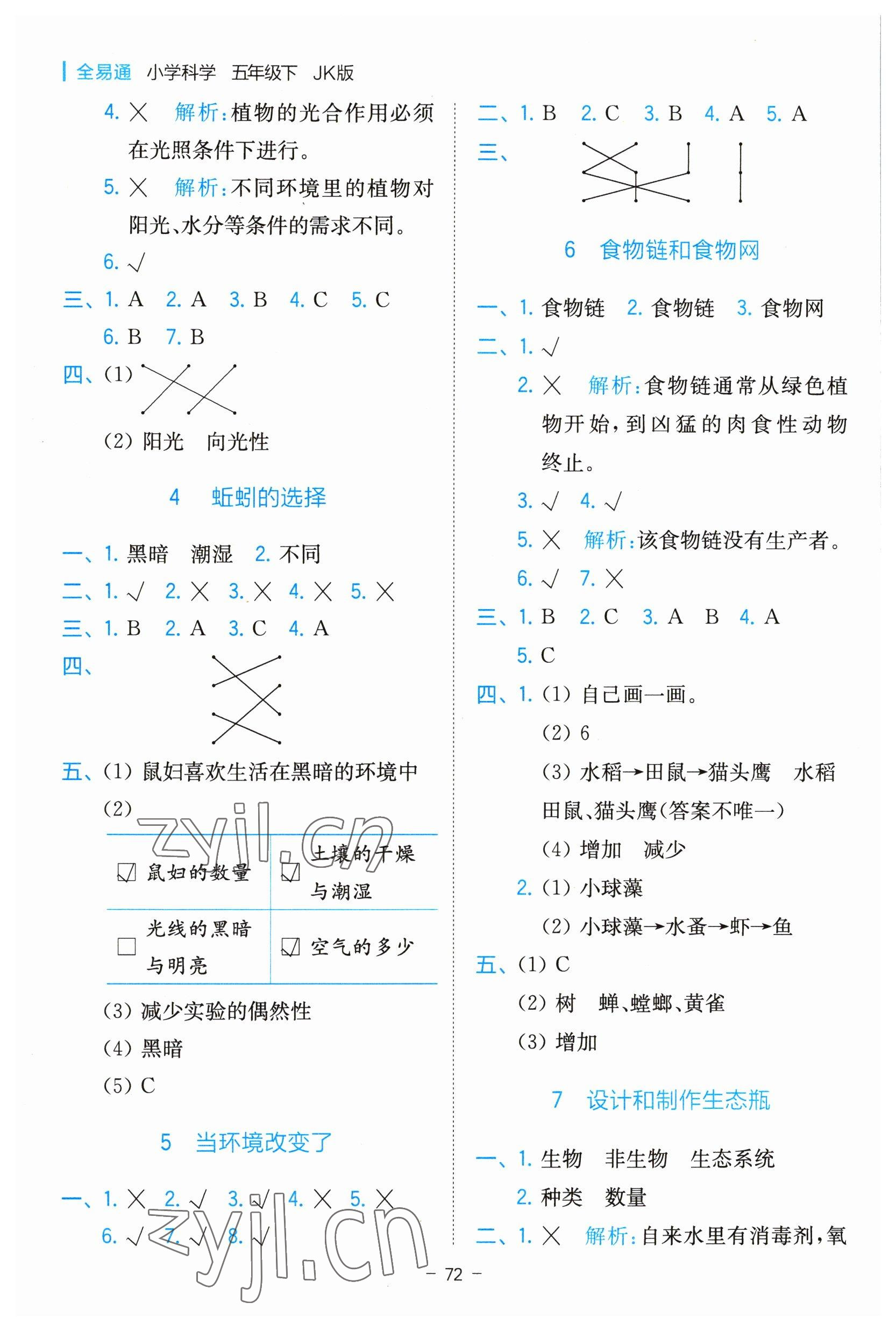 2023年全易通五年級科學(xué)下冊教科版浙江專版 第2頁