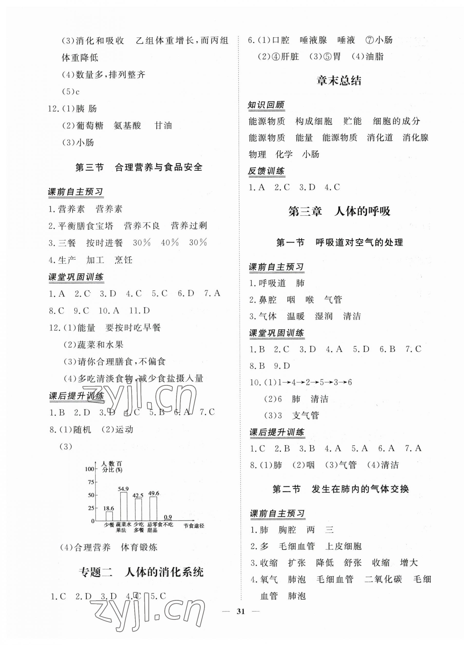 2023年標準課堂七年級生物下冊人教版 第3頁
