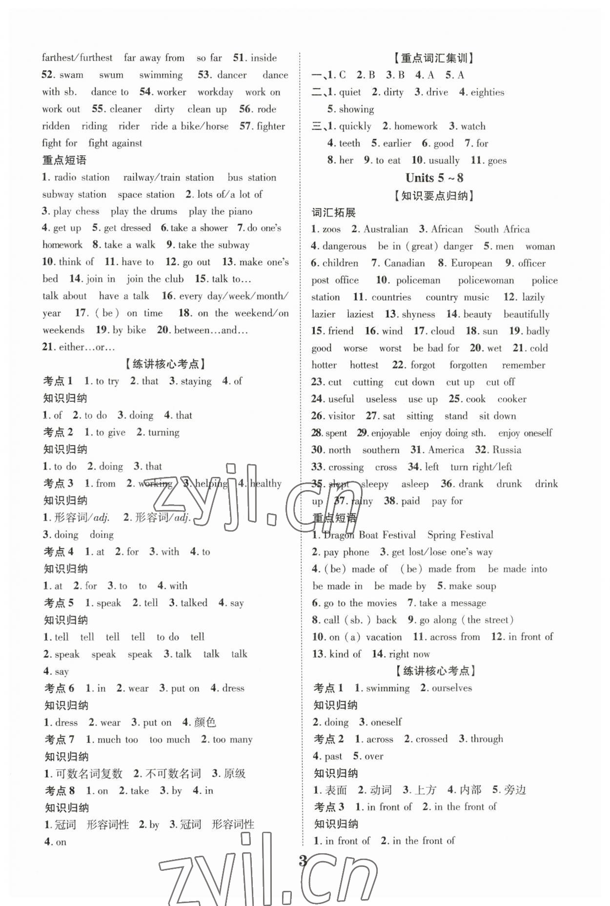 2023年中考總復(fù)習(xí)優(yōu)化指導(dǎo)英語人教版江西專版 第3頁