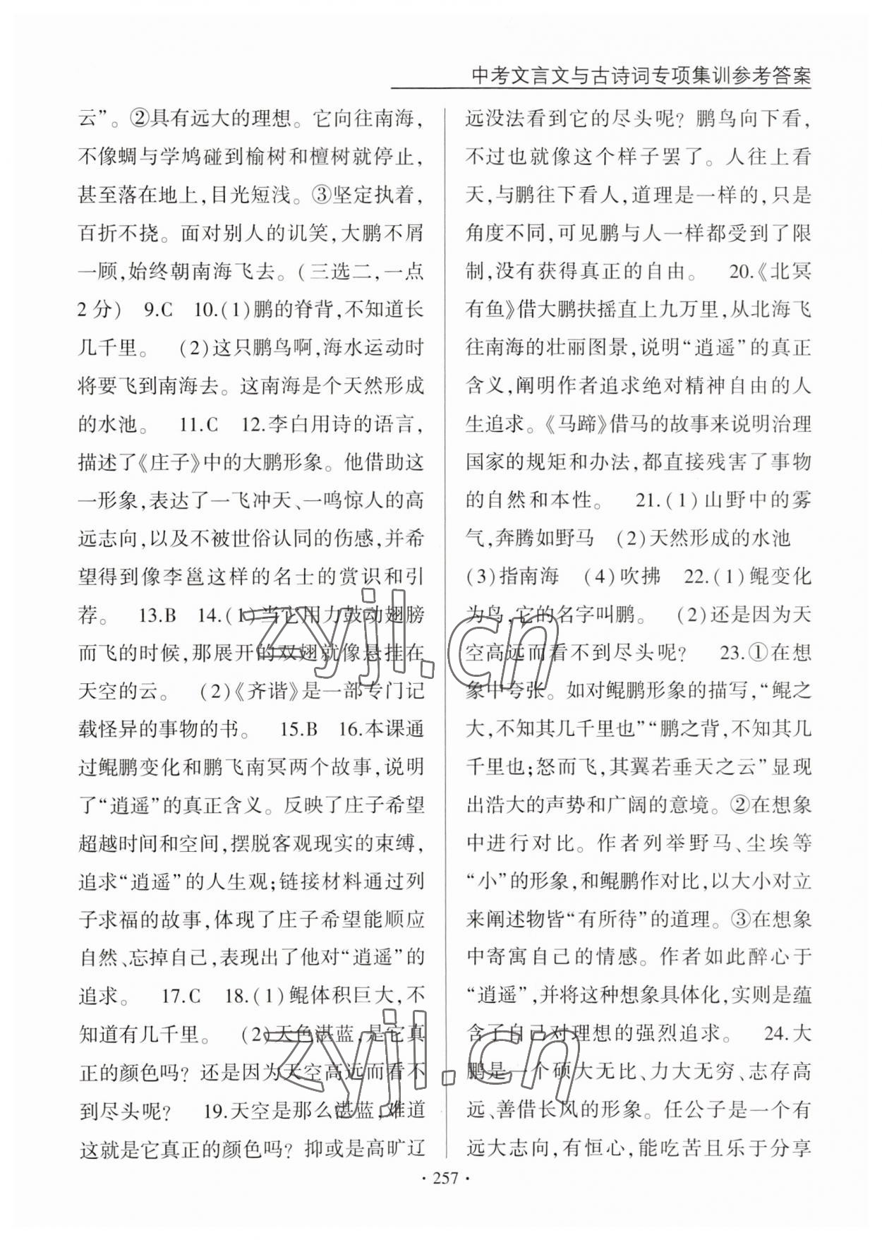 2023年新支點(diǎn)中考文言文與古詩詞專項(xiàng)集訓(xùn) 第7頁