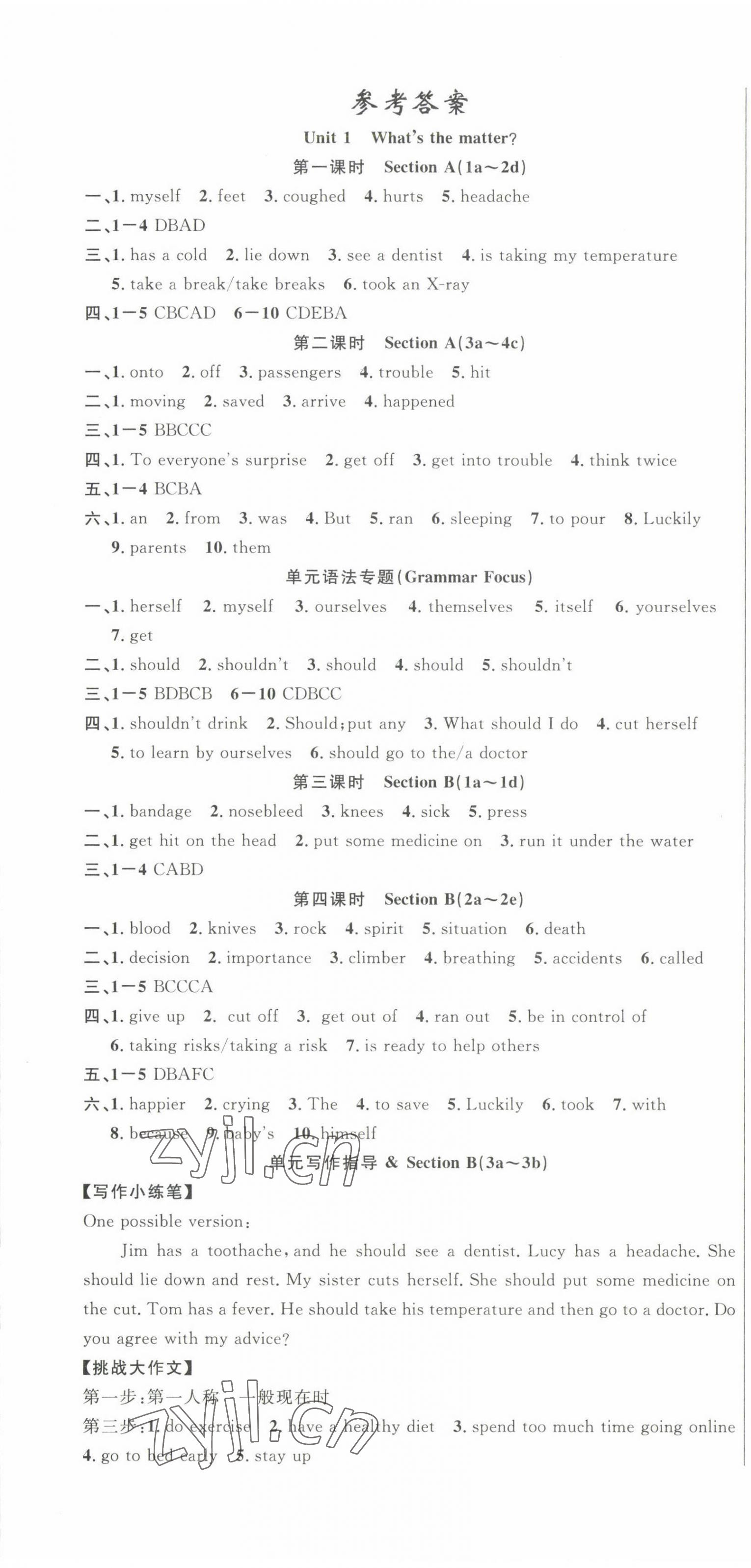 2023年課時(shí)奪冠八年級(jí)英語(yǔ)下冊(cè)人教版 第1頁(yè)