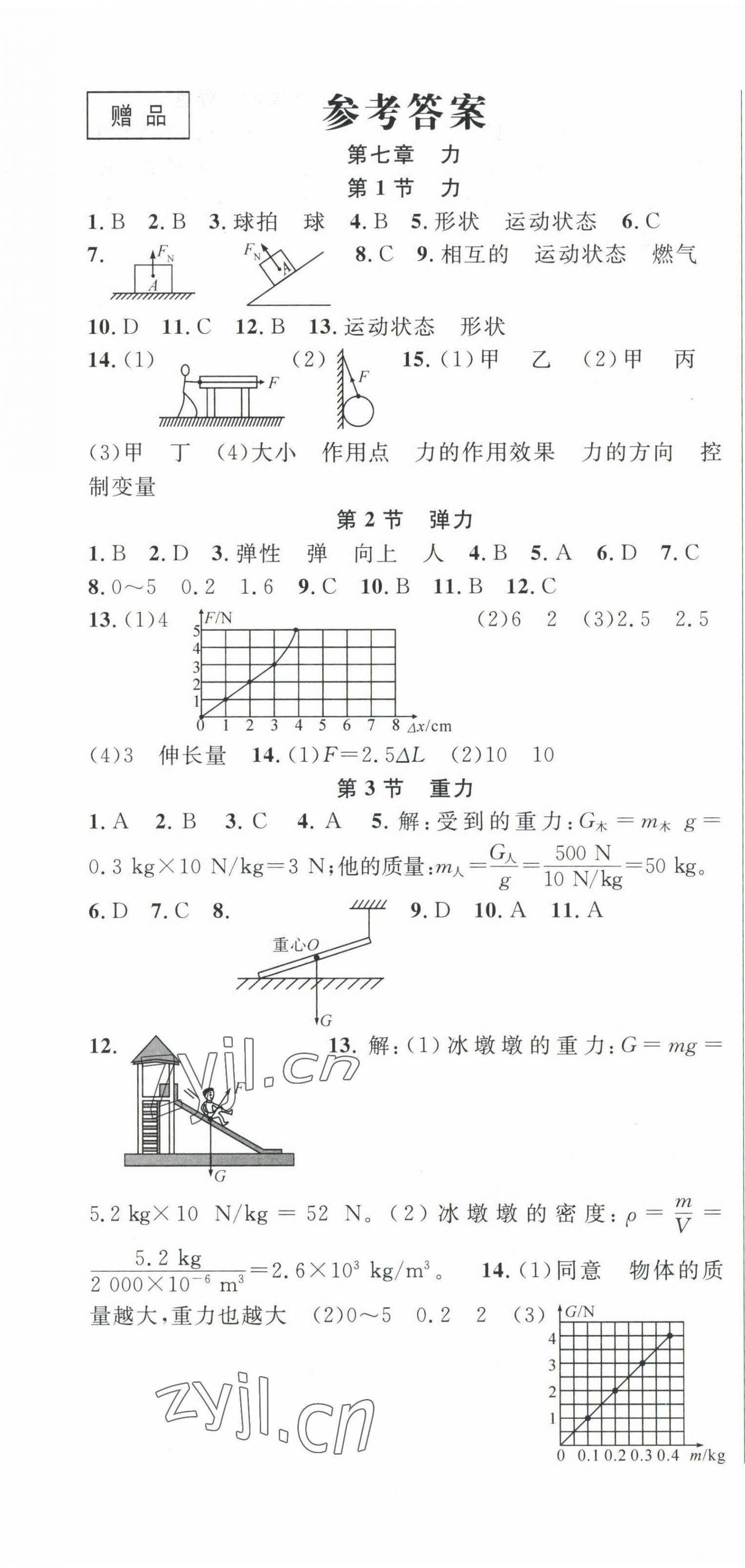 2023年课时夺冠八年级物理下册人教版 第1页