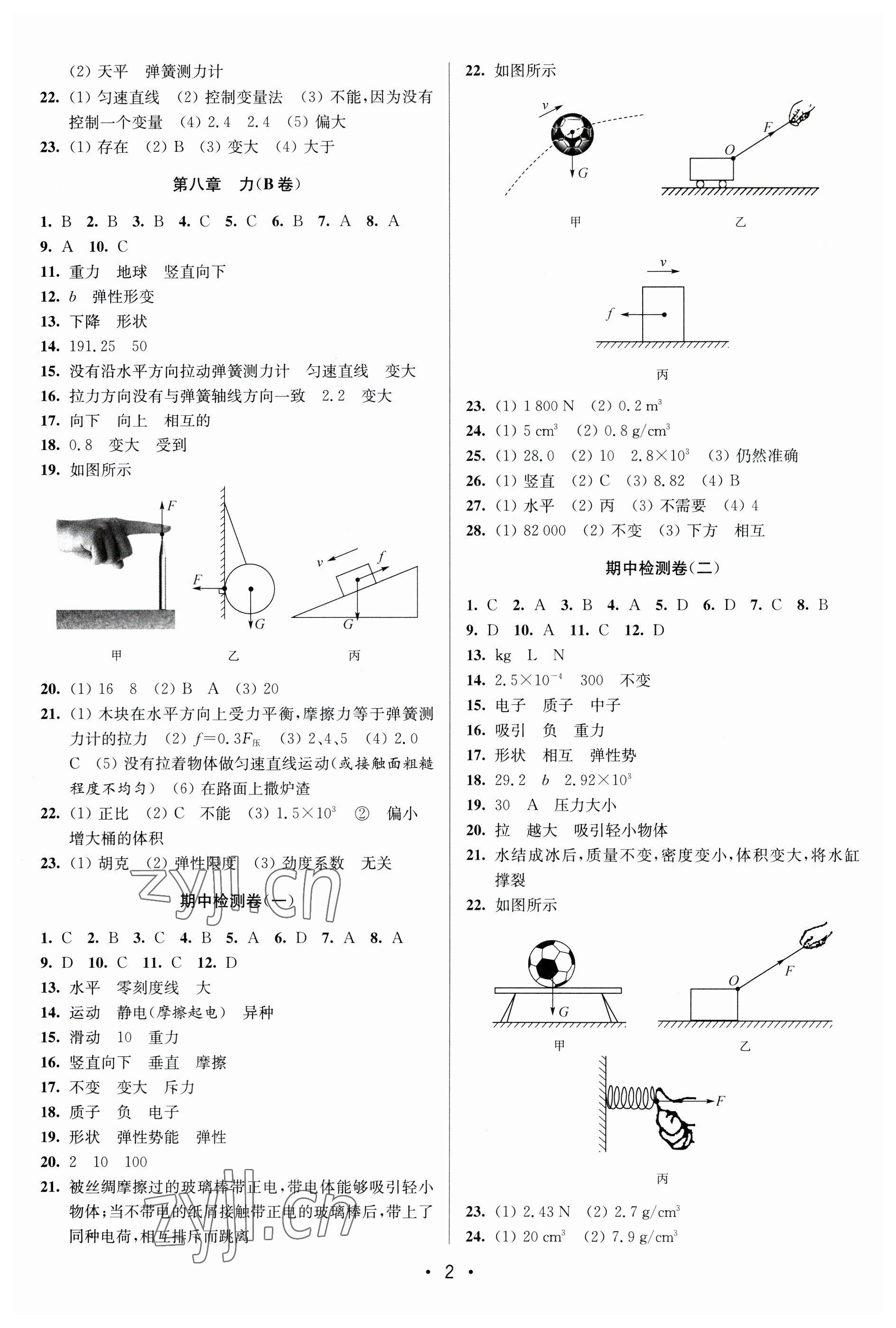 2023年成长空间全程跟踪测试卷八年级物理下册苏科版 第2页