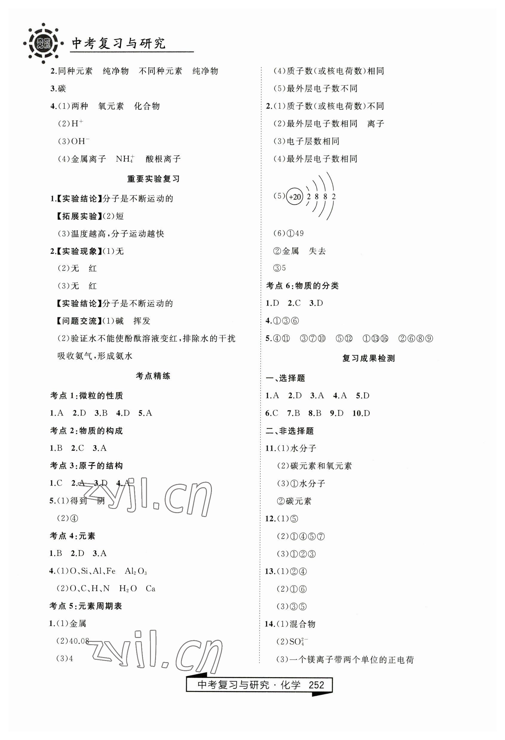 2023年競贏高效備考中考復(fù)習(xí)與研究化學(xué) 第6頁