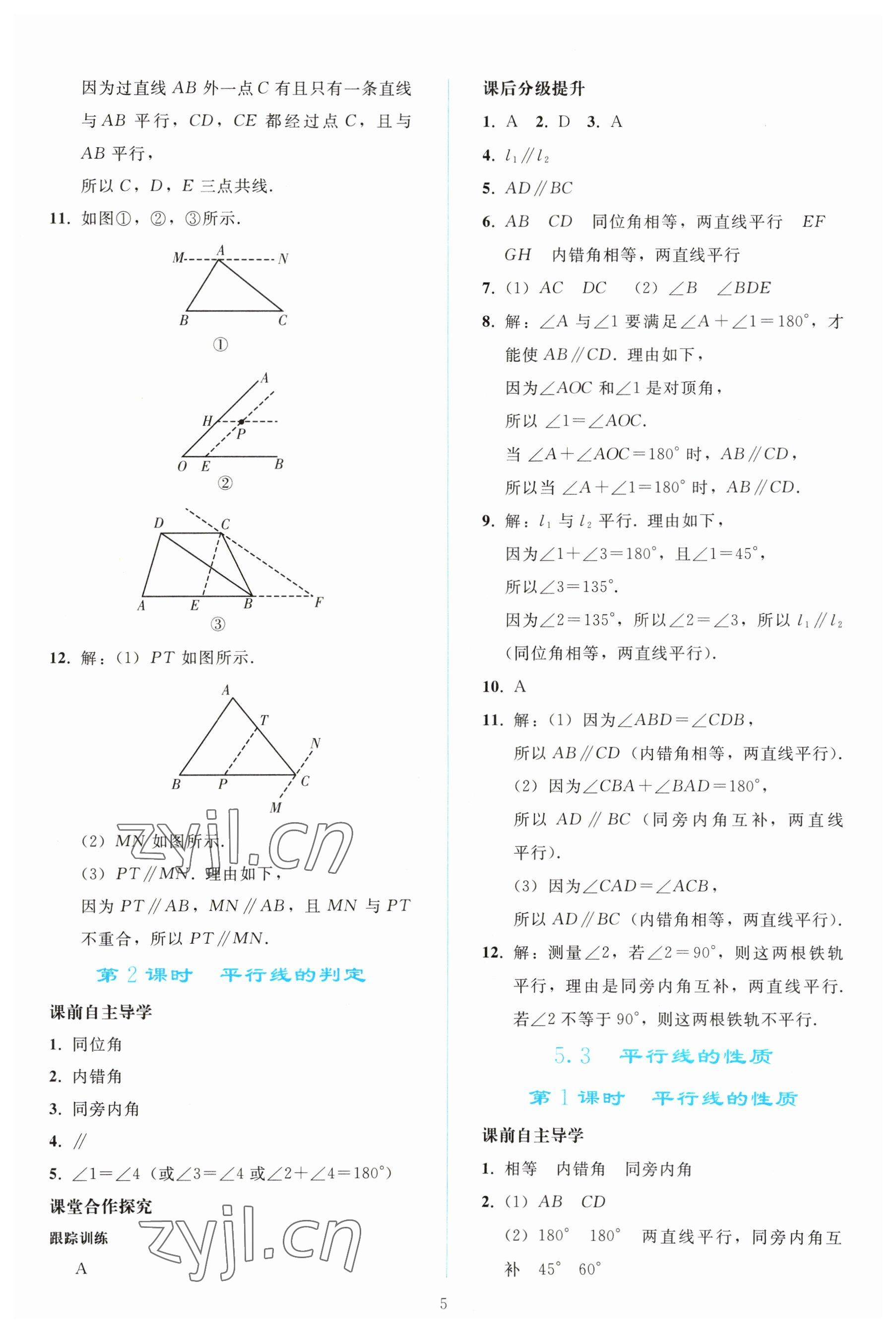 2023年同步轻松练习七年级数学下册人教版 参考答案第4页