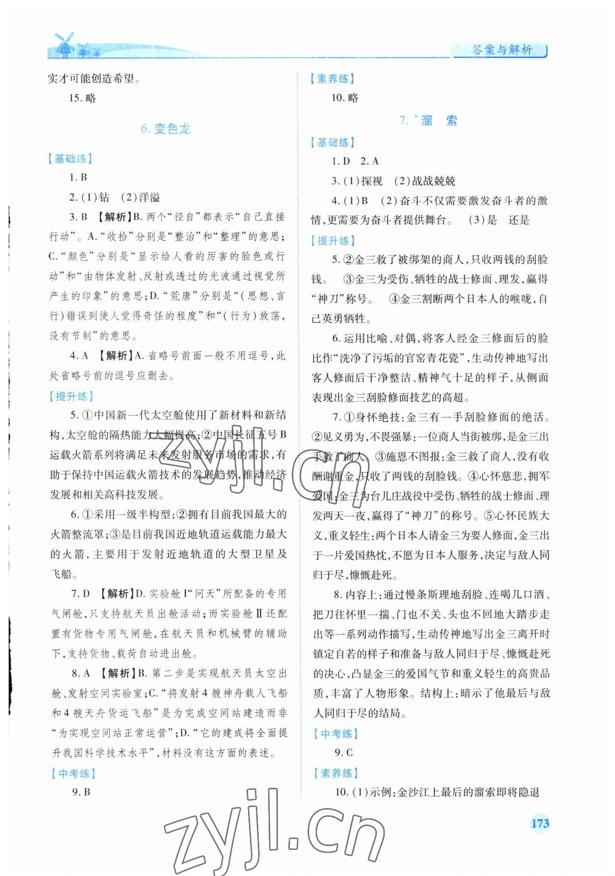 2023年绩优学案九年级语文下册人教版 第3页