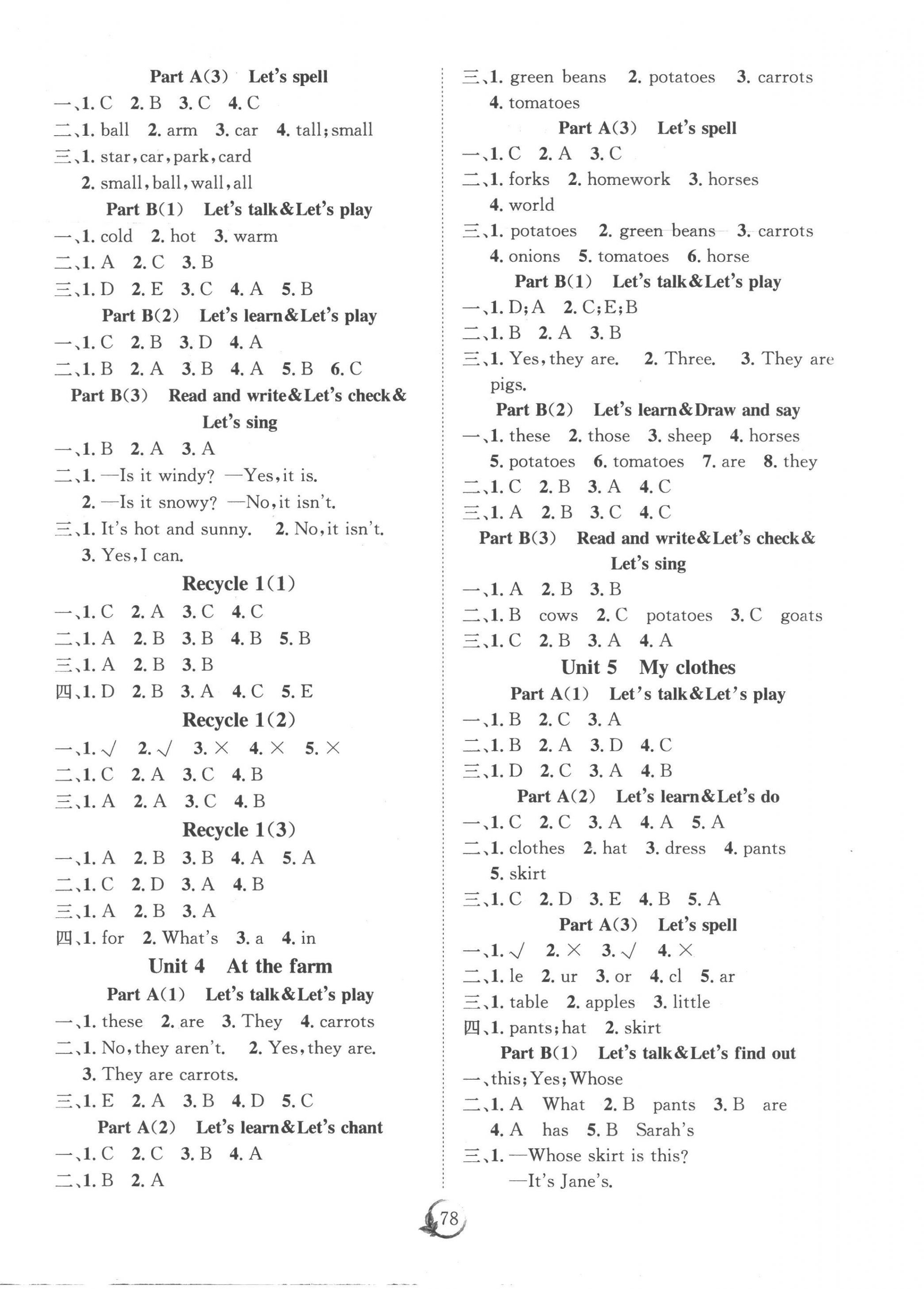 2023年優(yōu)質(zhì)課堂導(dǎo)學(xué)案四年級英語下冊人教版 第2頁