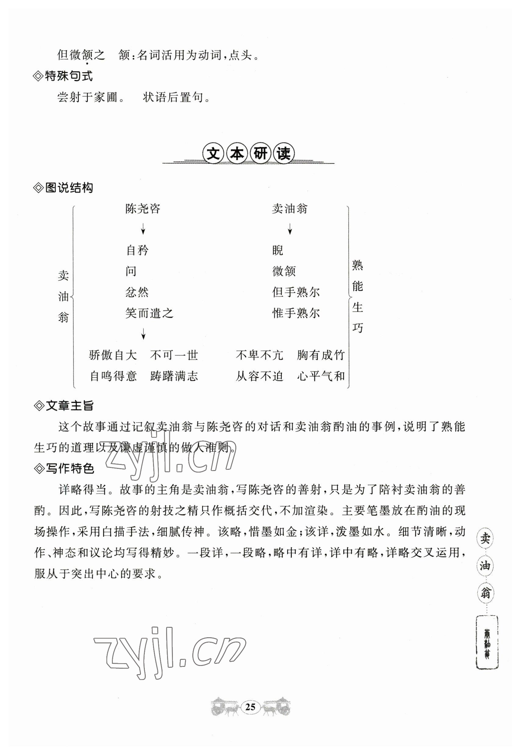 2023年初中文言文閱讀訓(xùn)練山東科學(xué)技術(shù)出版社七年級(jí)語(yǔ)文人教版 參考答案第25頁(yè)