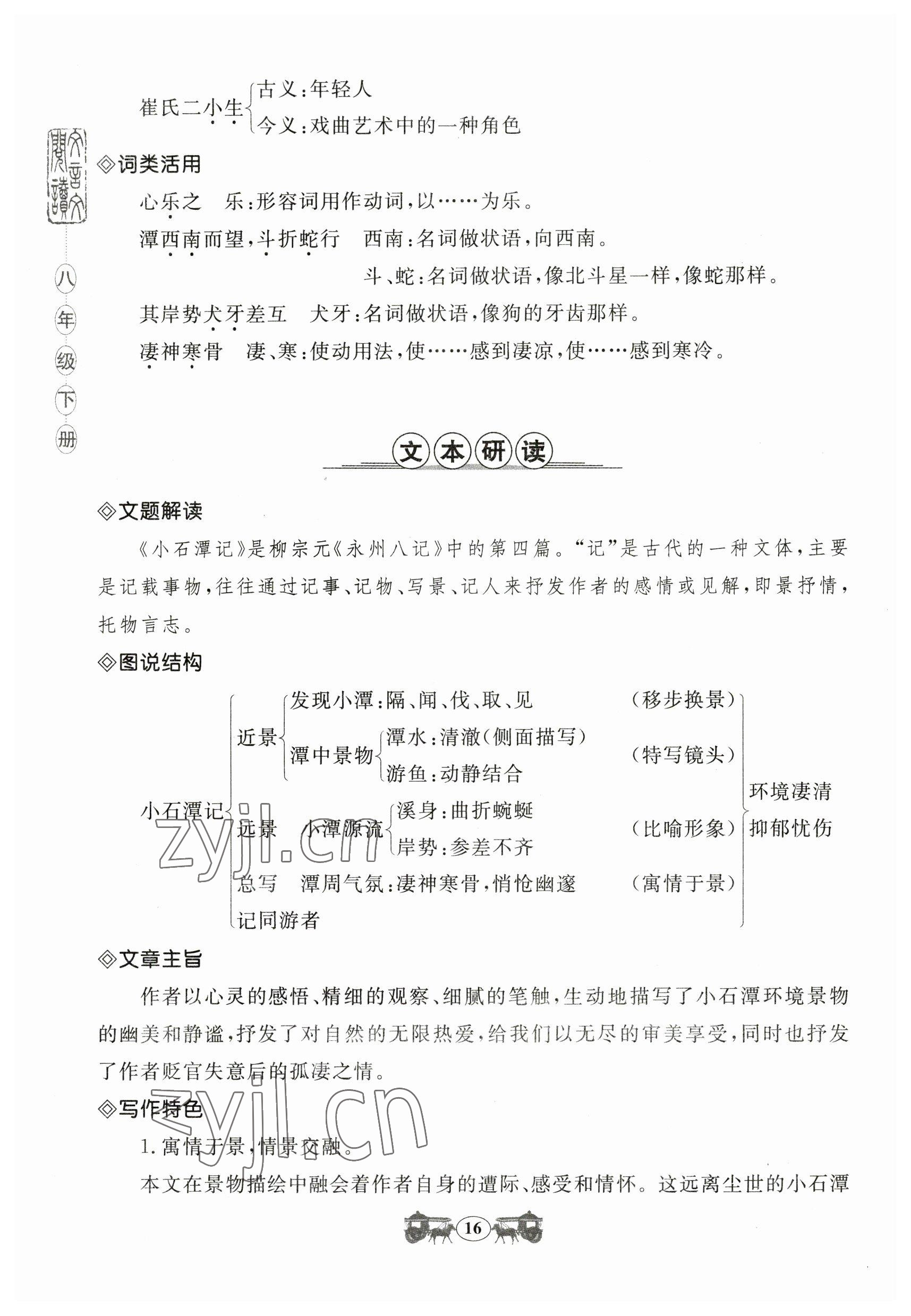 2023年初中文言文閱讀訓(xùn)練山東科學(xué)技術(shù)出版社八年級(jí)語(yǔ)文人教版 參考答案第16頁(yè)