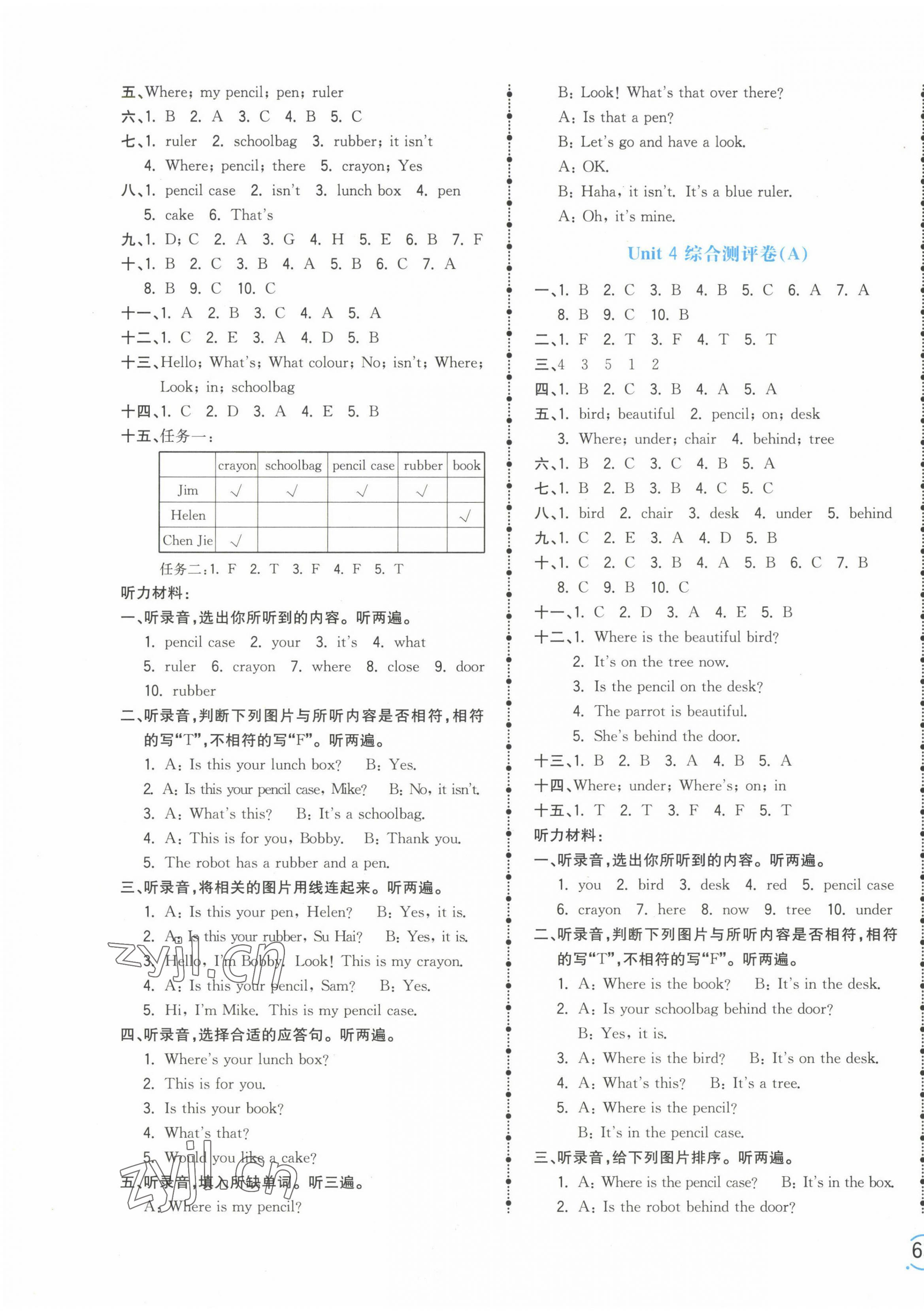 2023年奪冠金卷三年級英語下冊譯林版 第5頁