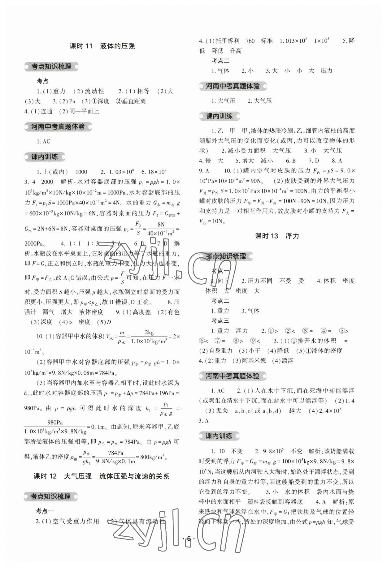 2023年中考復習精講與測試物理 第6頁