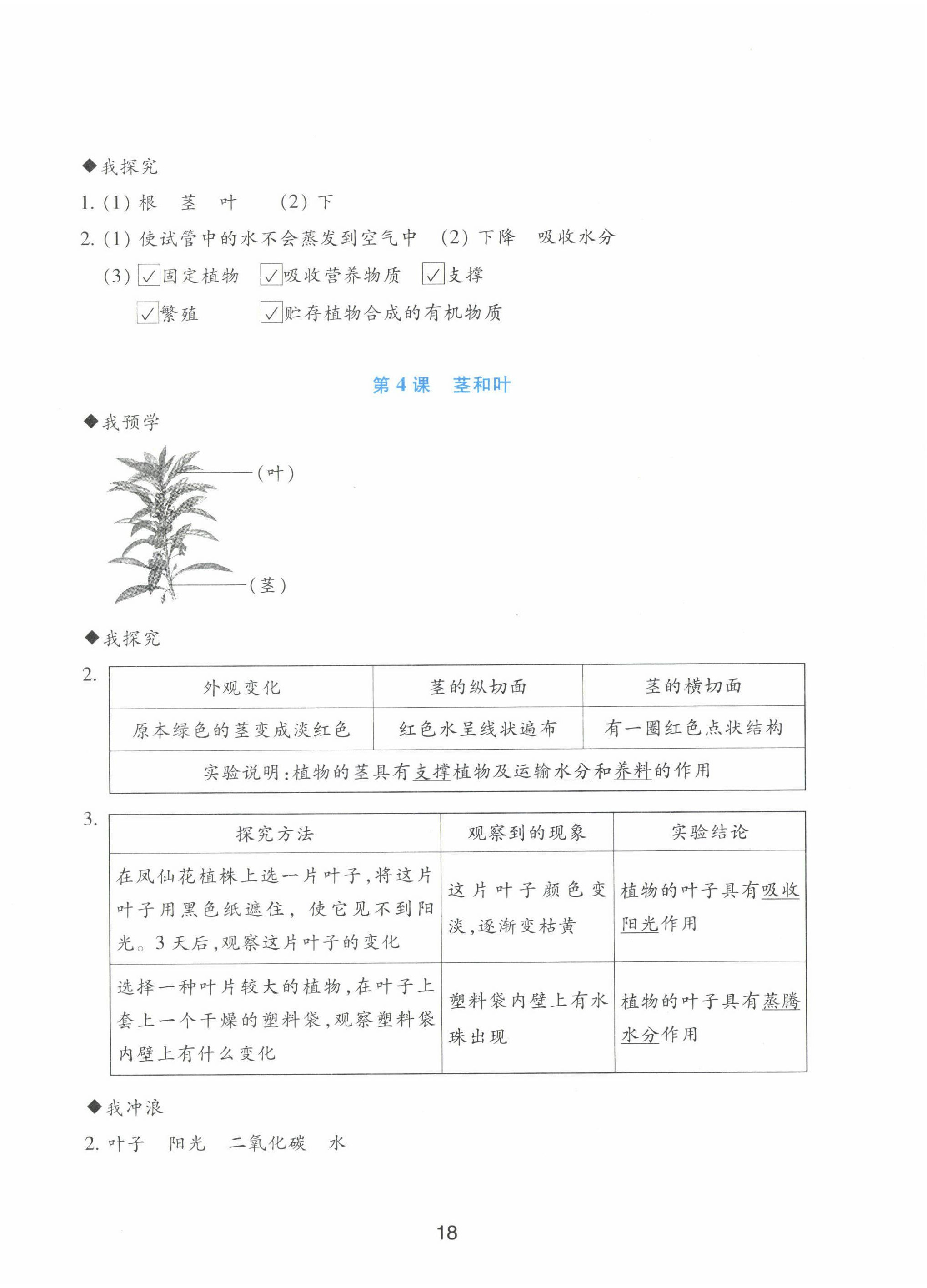 2023年預(yù)學(xué)與導(dǎo)學(xué)四年級(jí)科學(xué)下冊教科版 參考答案第2頁