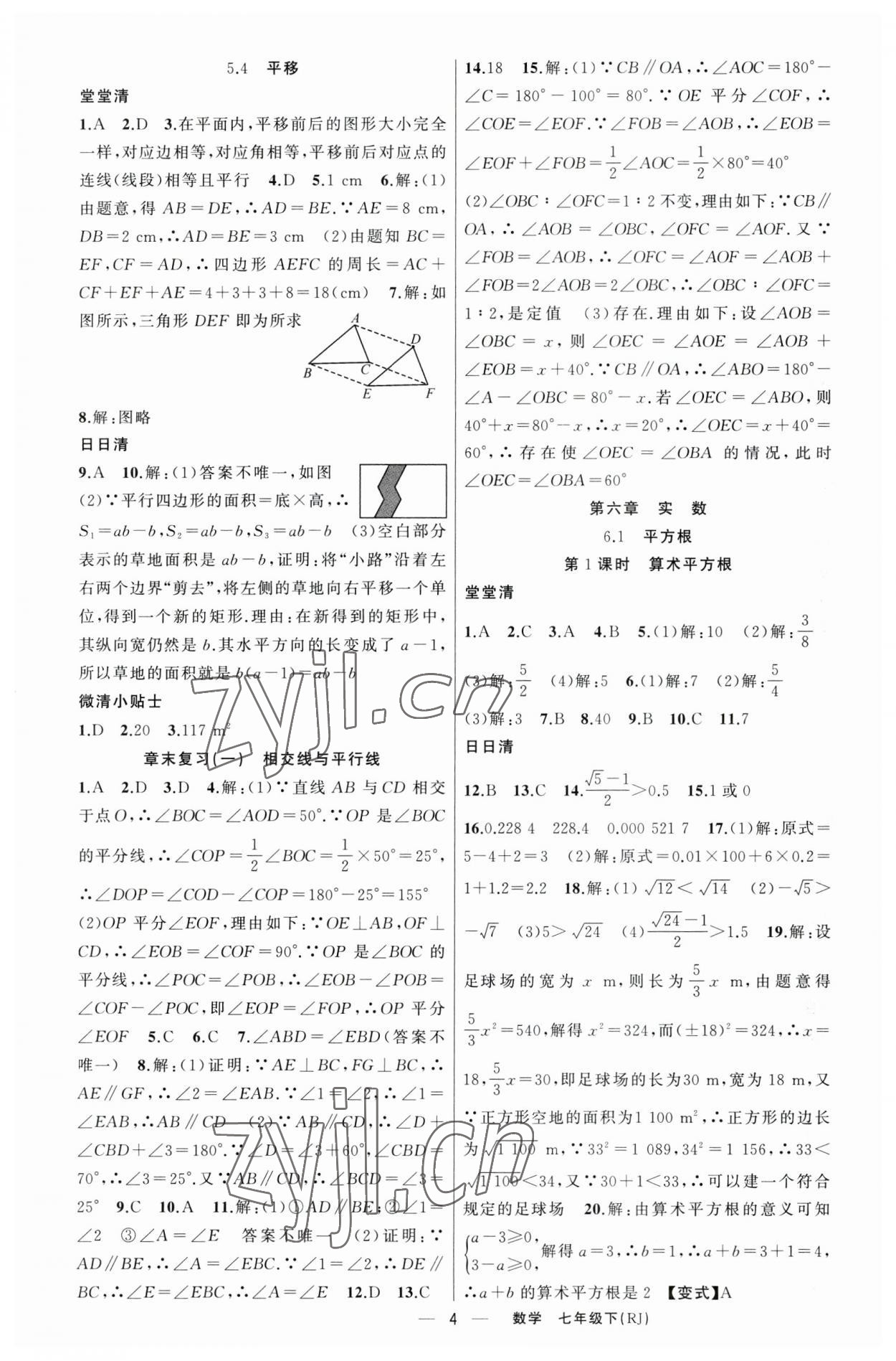 2023年四清導(dǎo)航七年級數(shù)學(xué)下冊人教版河南專版 第4頁