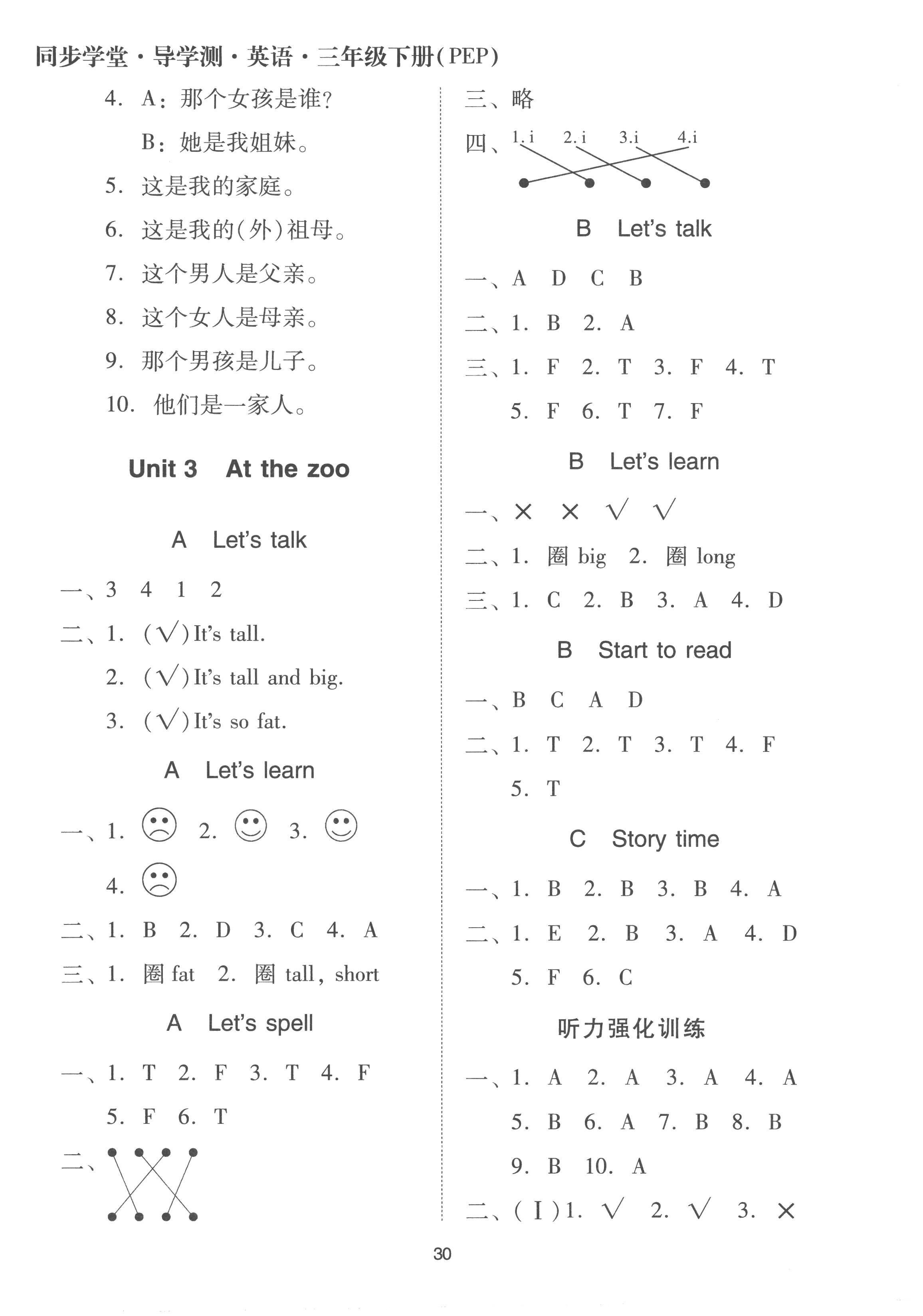 2023年同步學堂導學測三年級英語下冊人教版 第6頁