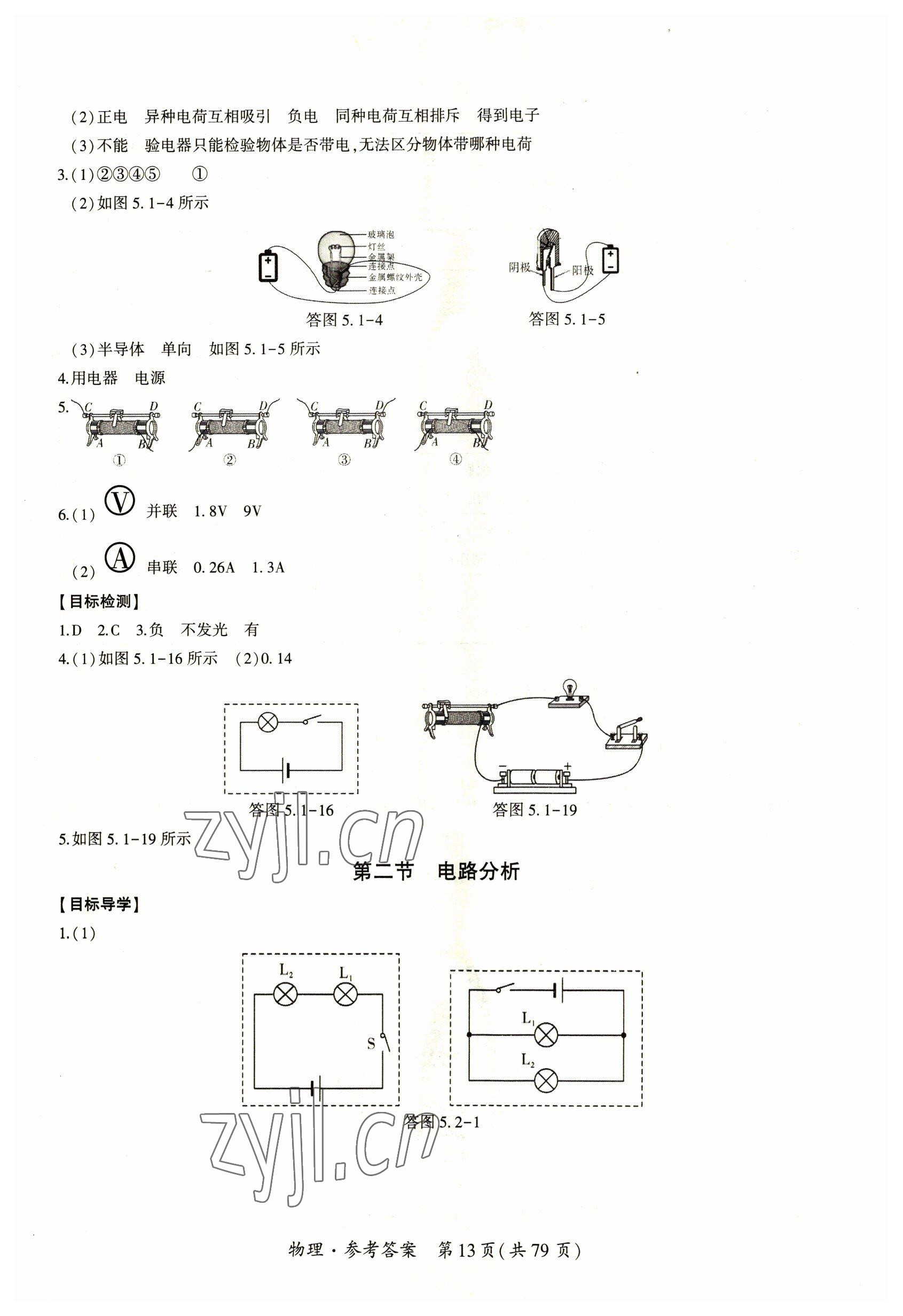 2023年中考高效復習學與教物理廣州專版 參考答案第13頁
