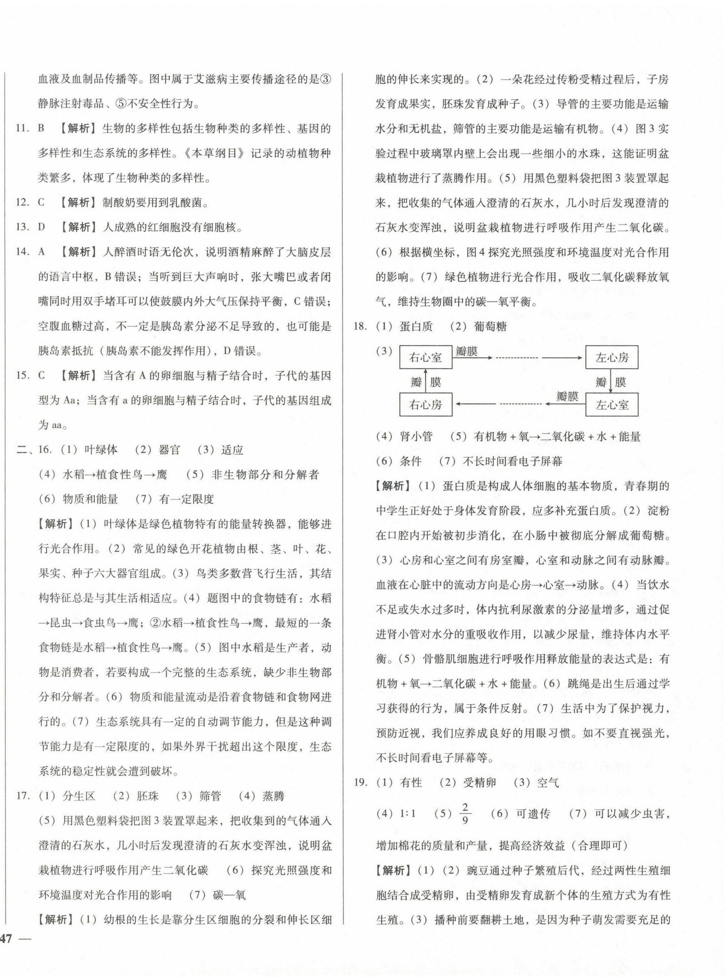 2023年中考仿真試卷生物湖北專版 第6頁