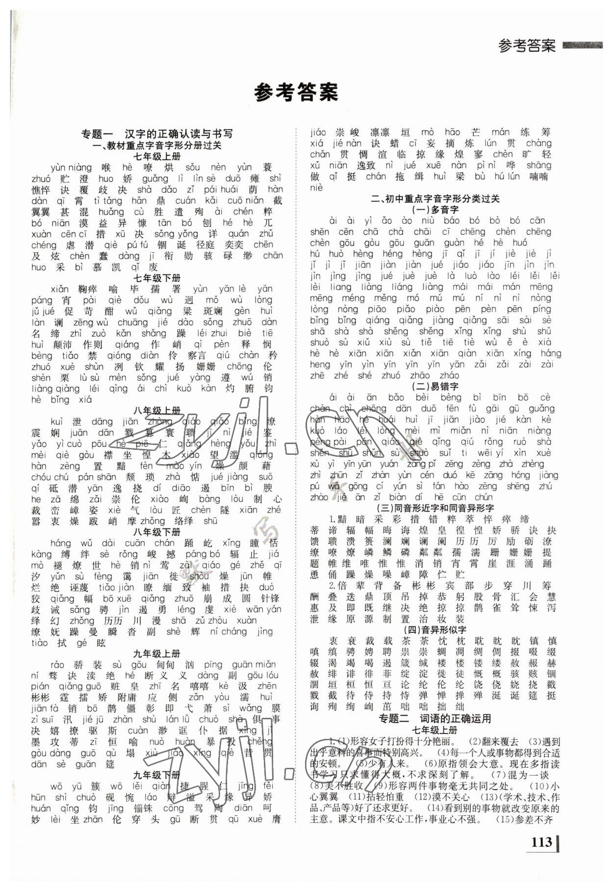 2023年全效學(xué)習(xí)中考學(xué)練測語文郴州專版 第1頁