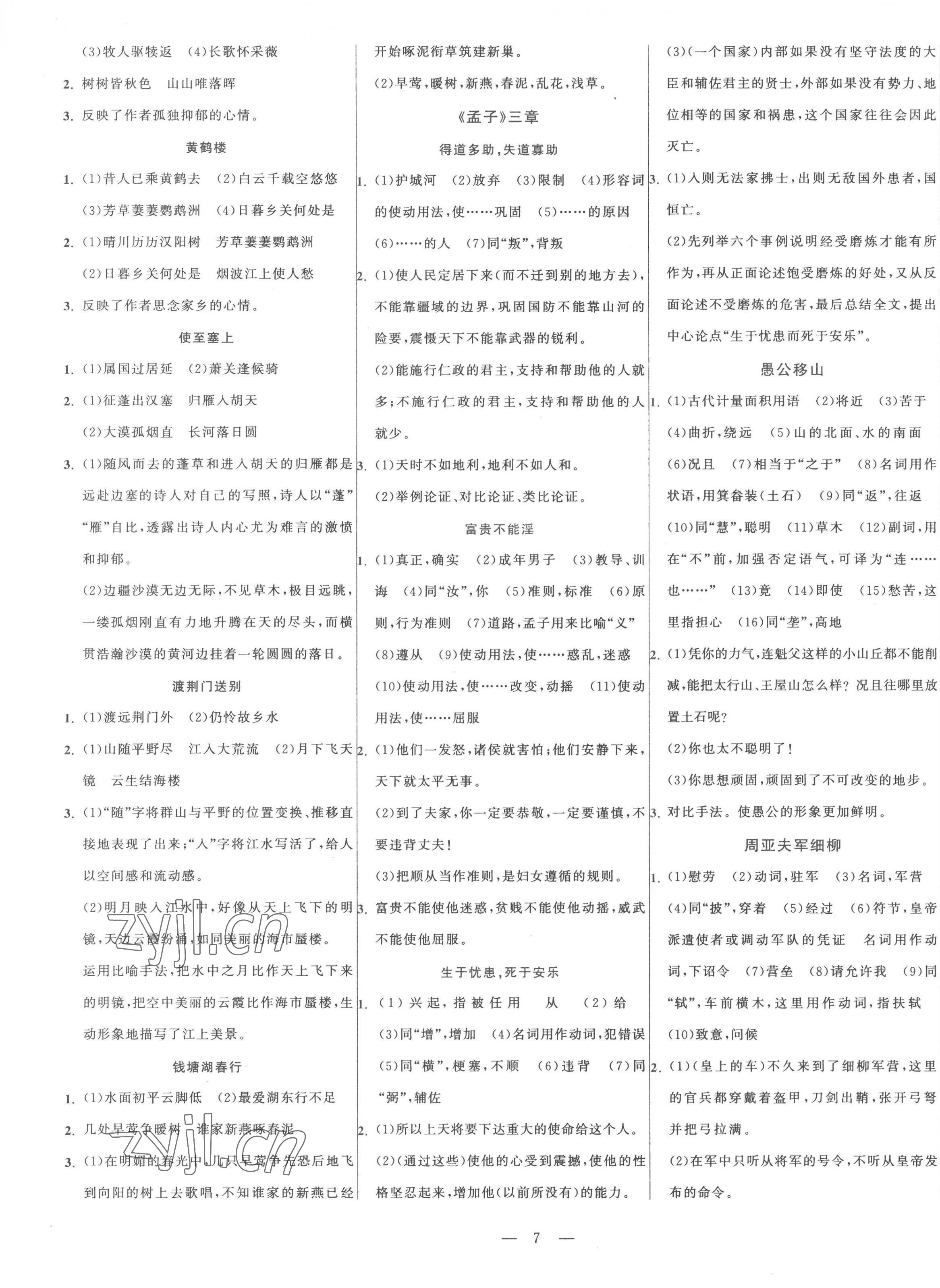 2023年初中學(xué)業(yè)水平考試總復(fù)習(xí)語文泰安專版 第7頁