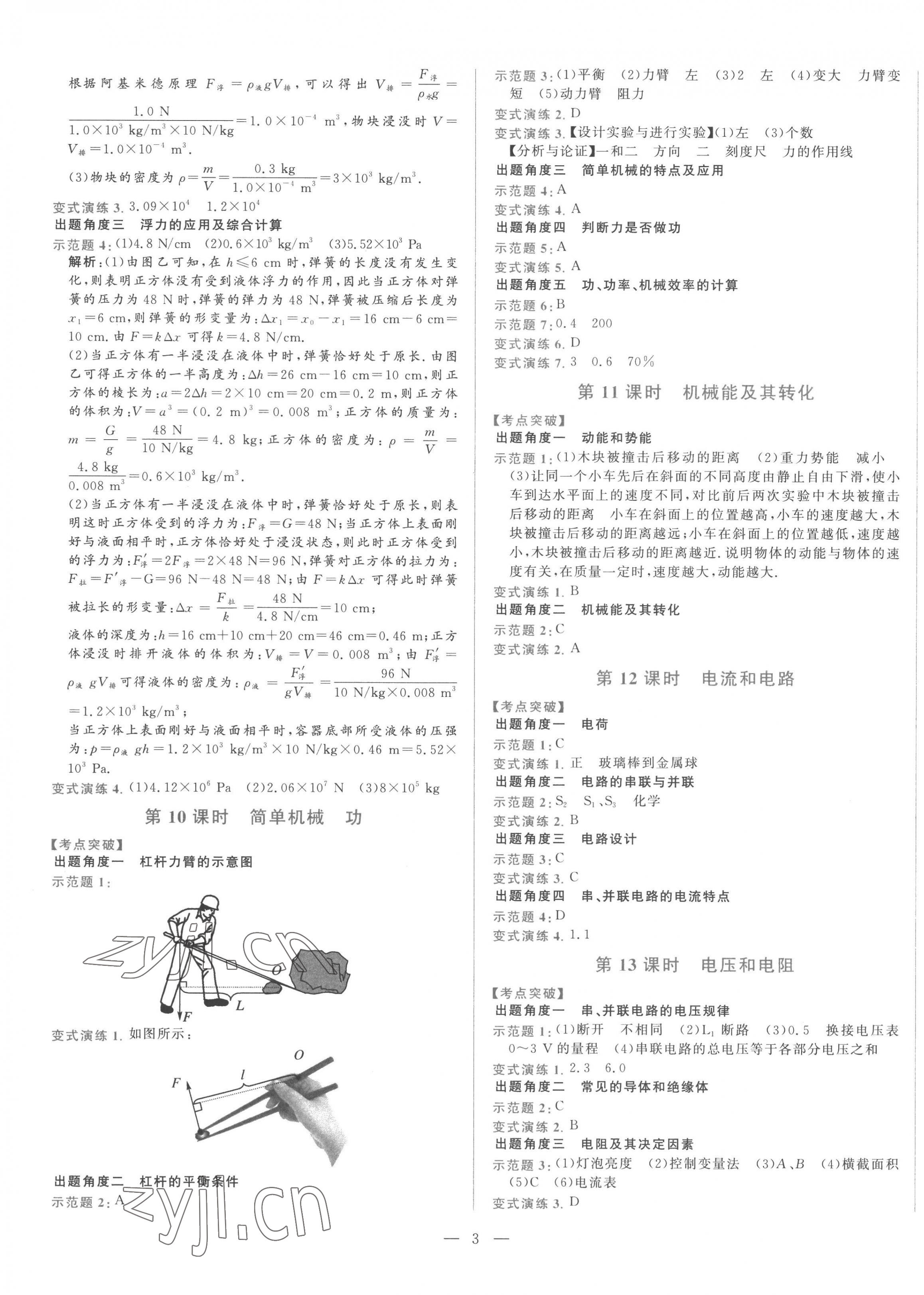 2023年初中學(xué)業(yè)水平考試總復(fù)習(xí)物理泰安專版 第3頁