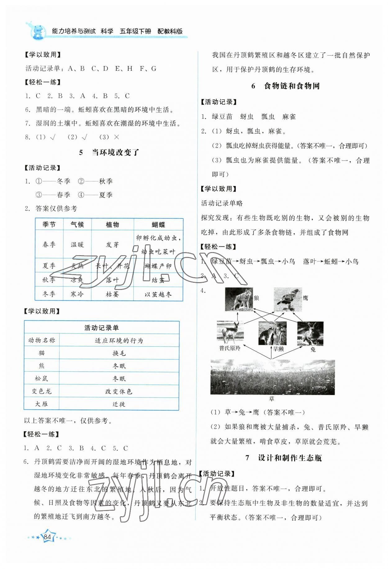 2023年能力培養(yǎng)與測試五年級科學(xué)下冊教科版 第2頁