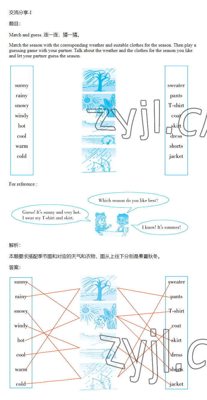 2023年同步實(shí)踐評(píng)價(jià)課程基礎(chǔ)訓(xùn)練五年級(jí)英語(yǔ)下冊(cè)人教版 參考答案第23頁(yè)