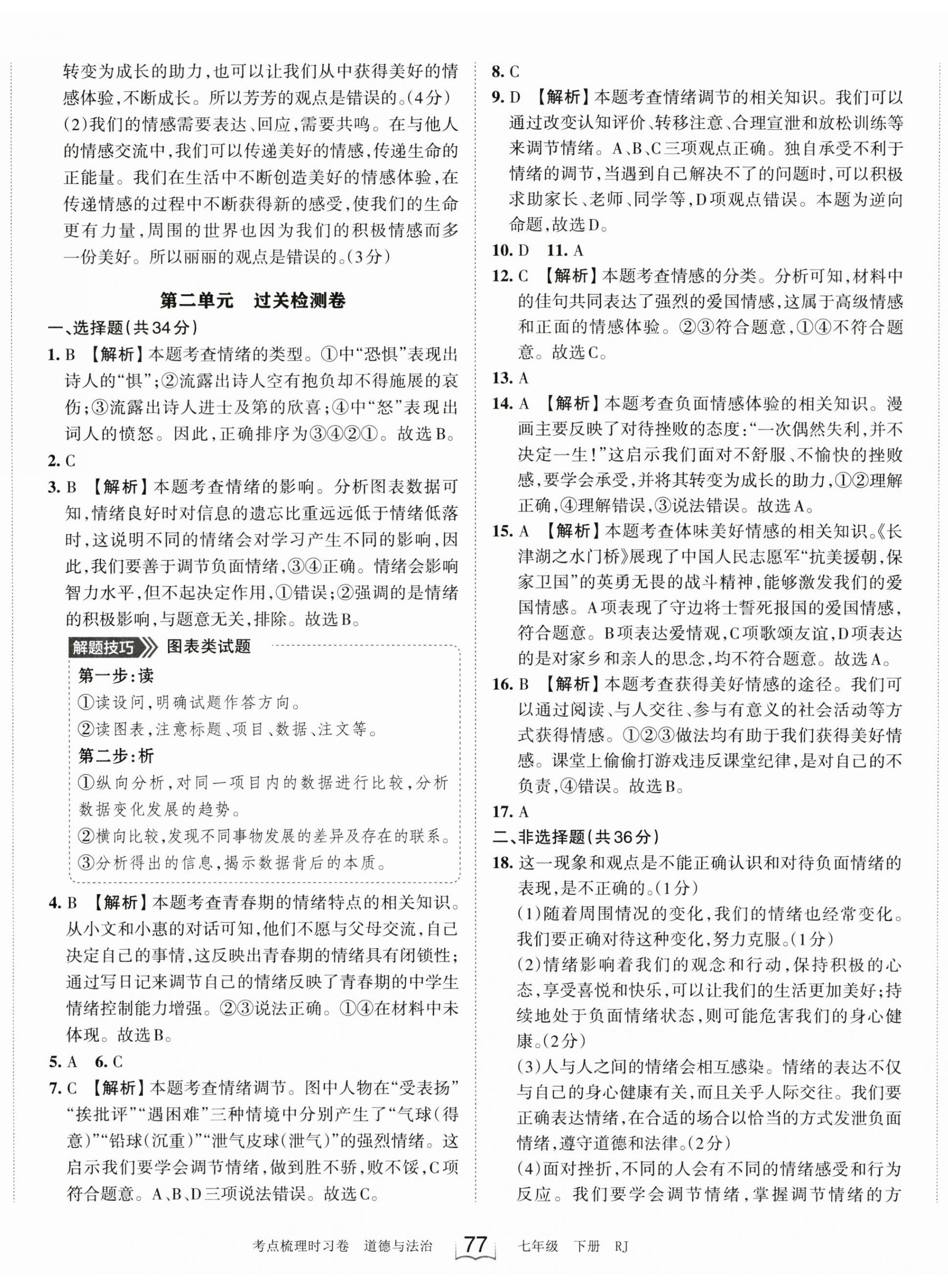 2023年王朝霞考点梳理时习卷七年级道德与法治下册人教版 第5页