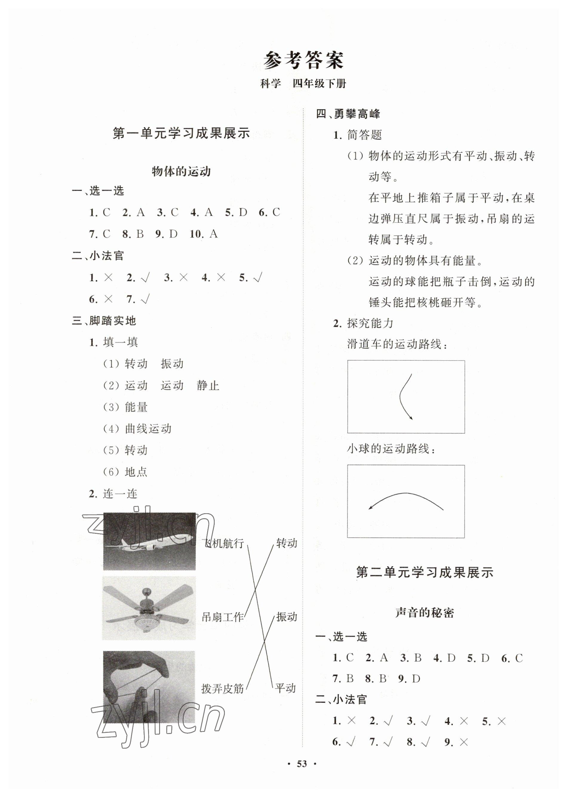 2023年同步練習(xí)冊分層指導(dǎo)四年級科學(xué)下冊青島版 第1頁