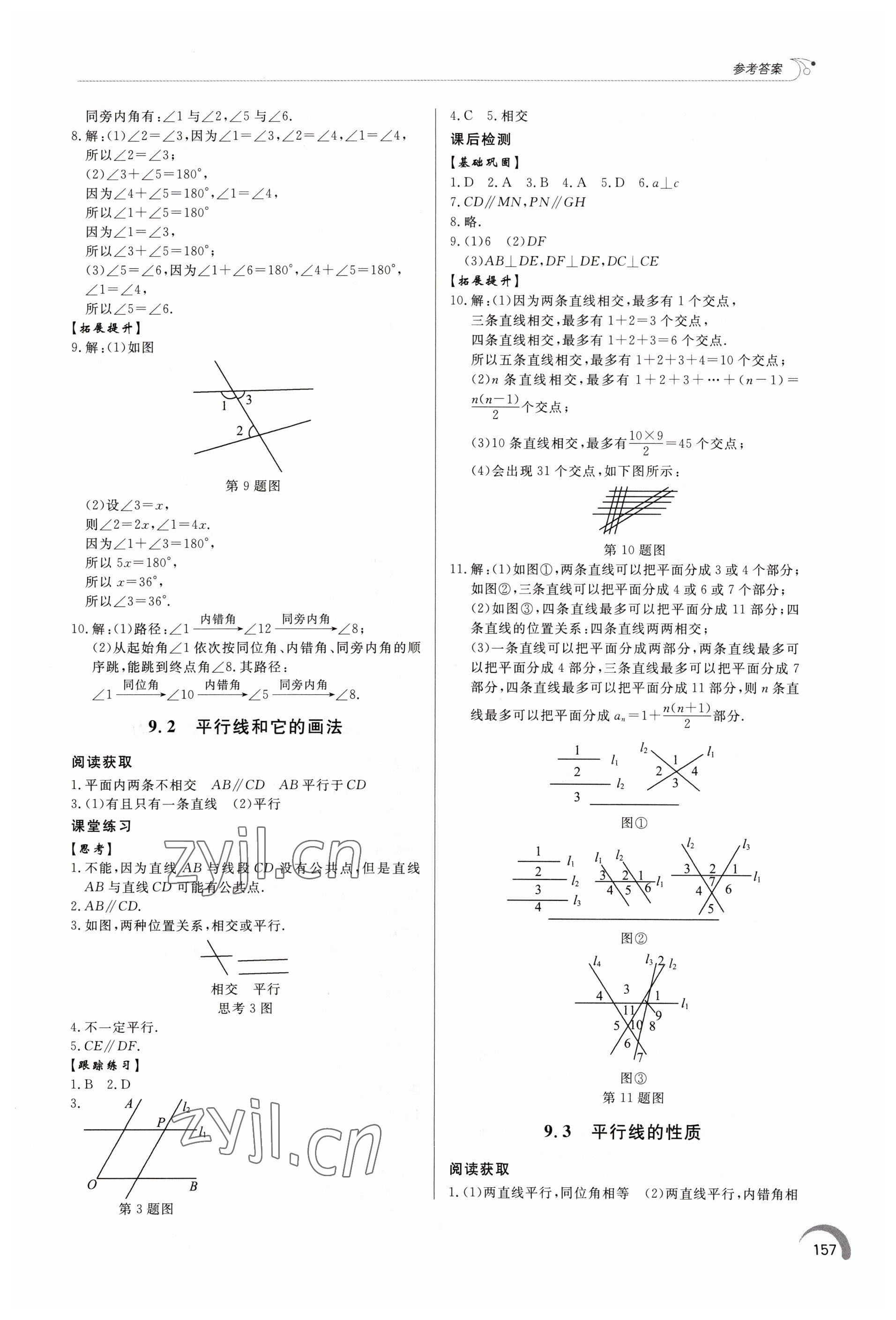 2023年同步練習(xí)冊(cè)泰山出版社七年級(jí)數(shù)學(xué)下冊(cè)青島版 第5頁(yè)