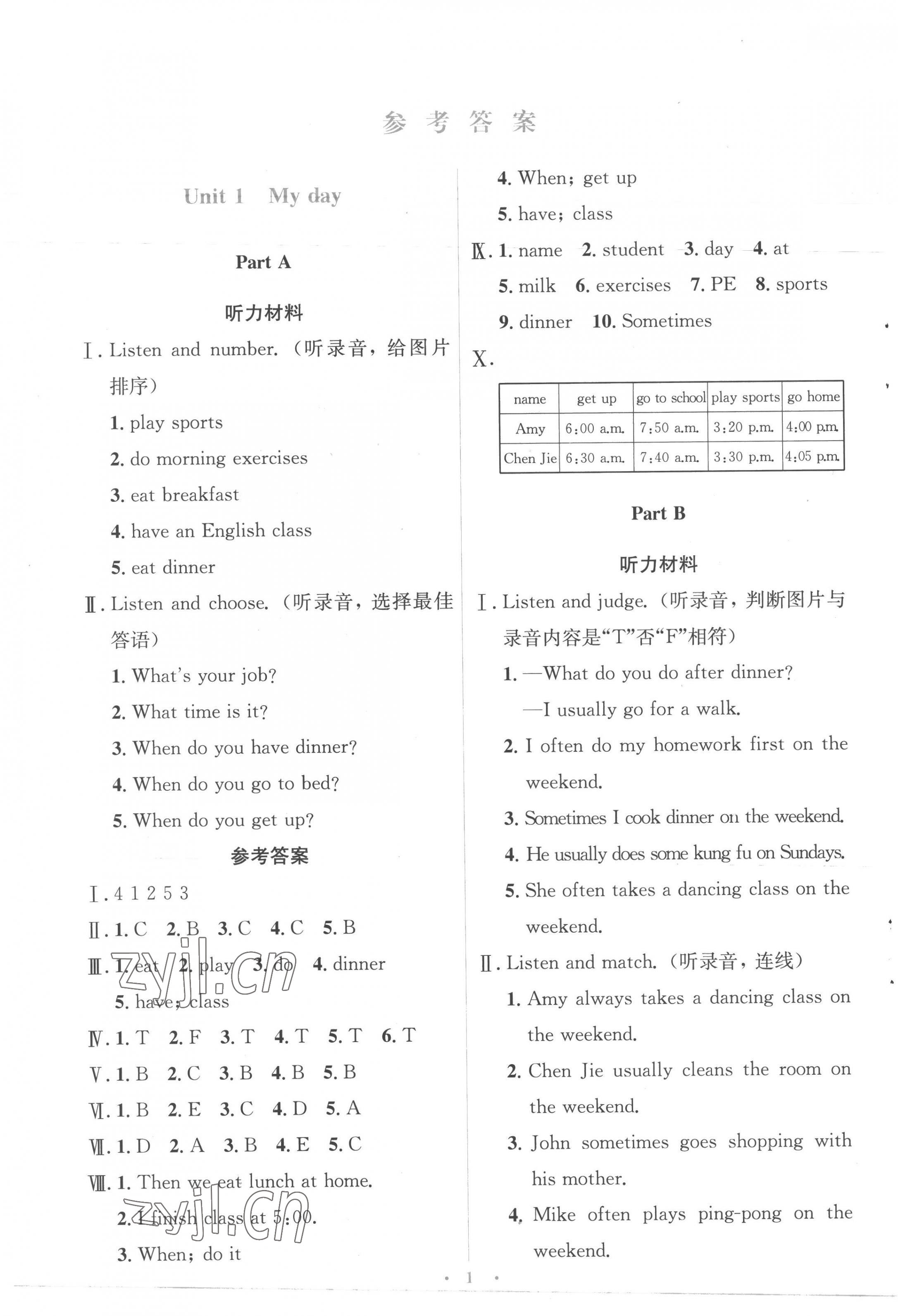 2023年人教金學(xué)典同步解析與測評學(xué)考練五年級英語下冊人教版 第1頁