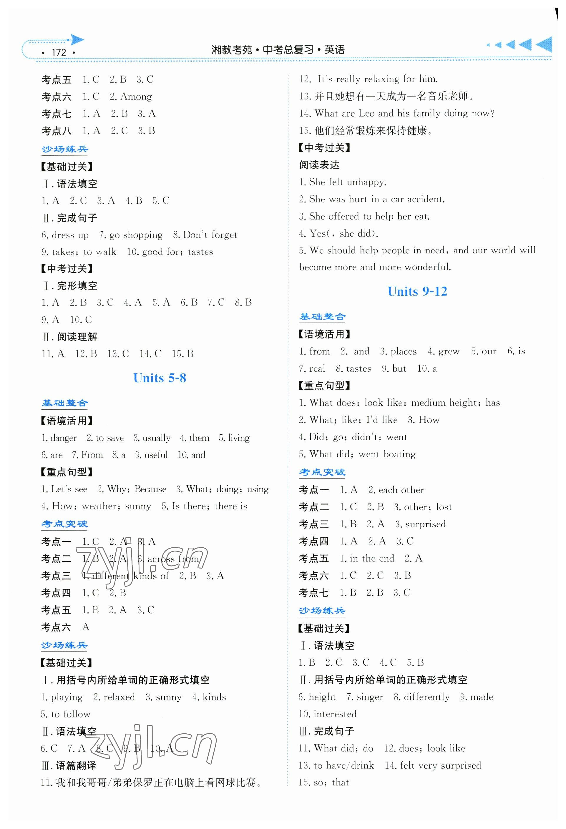 2023年湘教考苑中考總復(fù)習(xí)英語(yǔ)永州版 第2頁(yè)