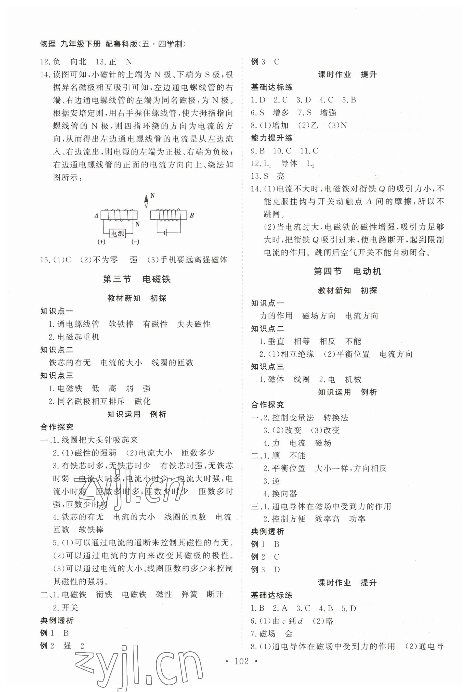 2023年同步練習冊山東人民出版社九年級物理下冊魯科版54制 第2頁