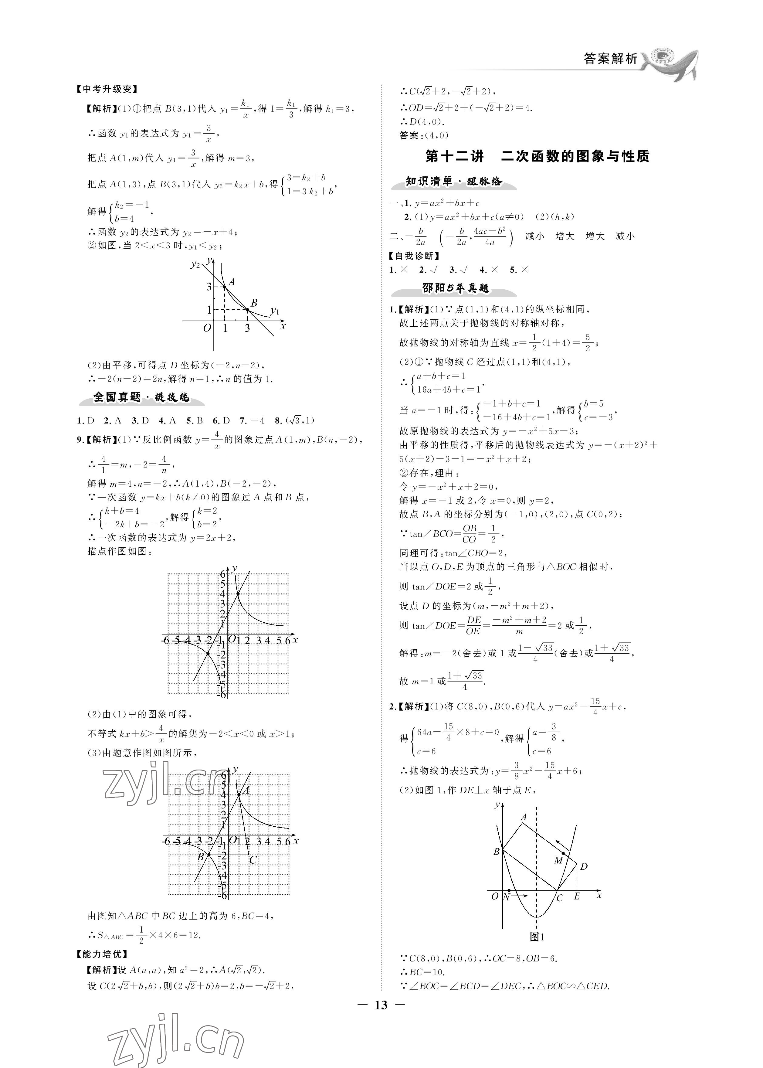 2023年世紀金榜金榜中考數(shù)學湘教版邵陽專版 參考答案第13頁