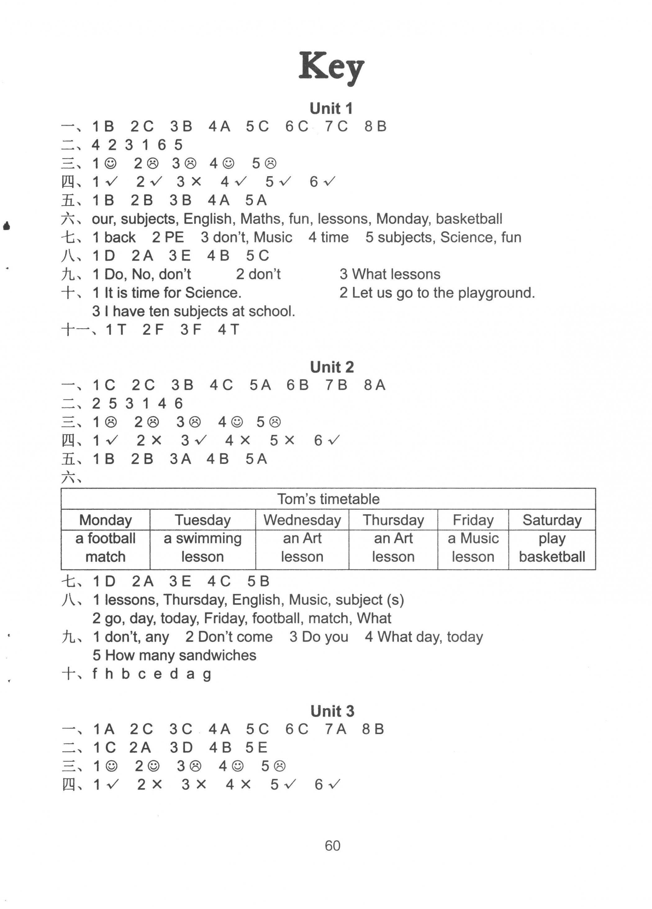 2023年課課練小學(xué)英語(yǔ)活頁(yè)卷四年級(jí)下冊(cè)譯林版 第1頁(yè)