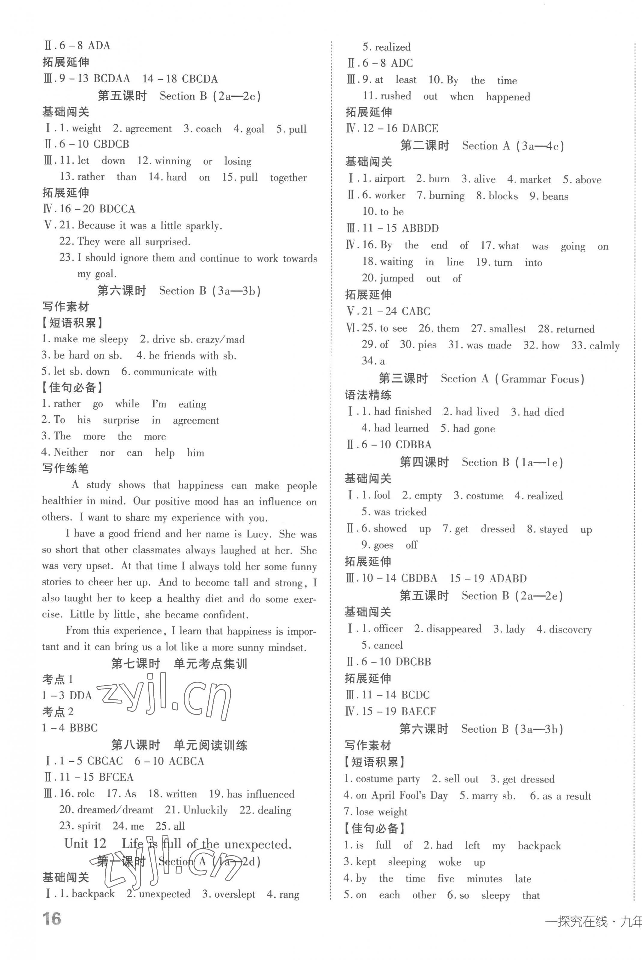 2023年探究在线高效课堂九年级英语下册人教版 第3页