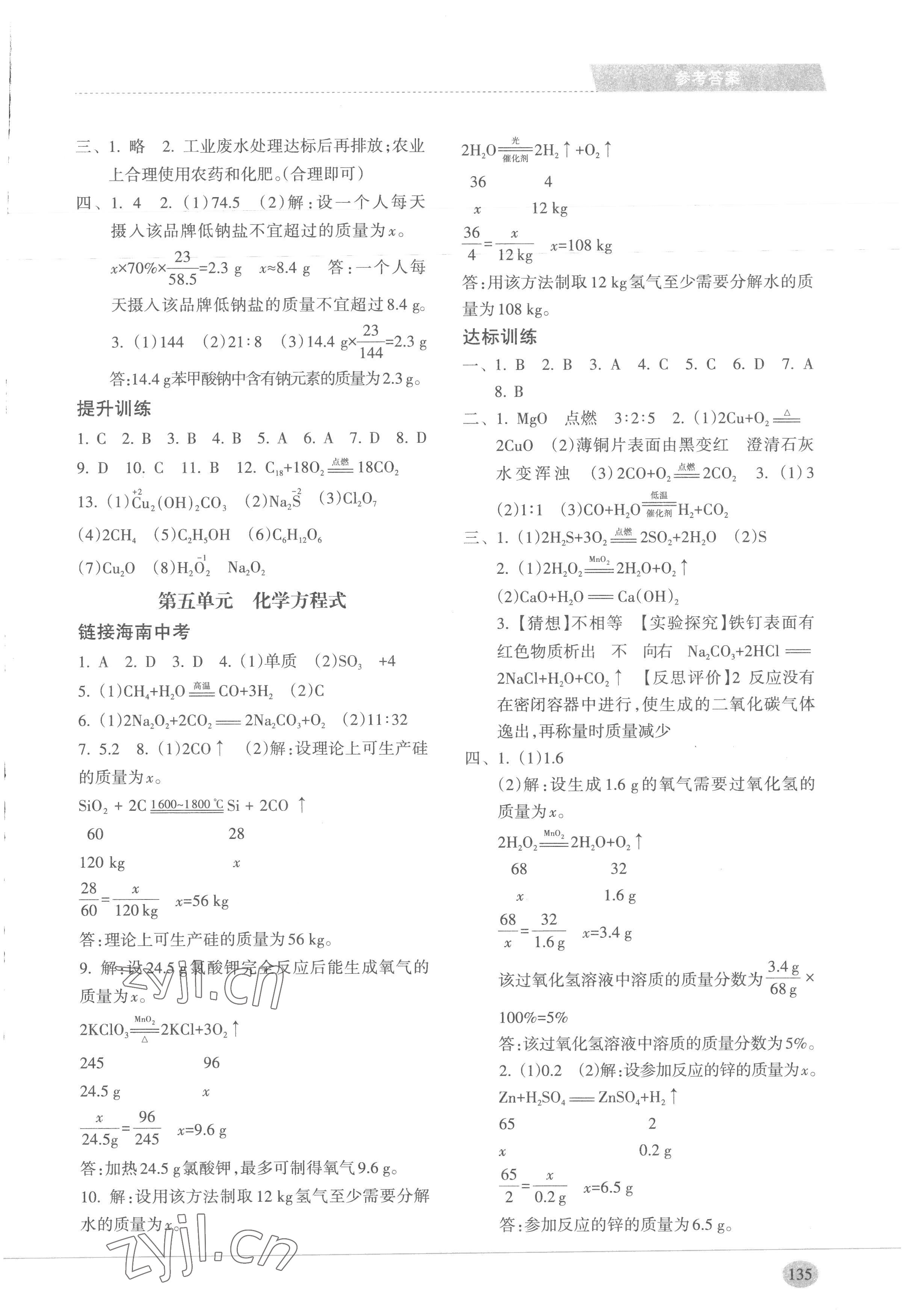 2023年新课程初中毕业达标指导中考化学 第3页