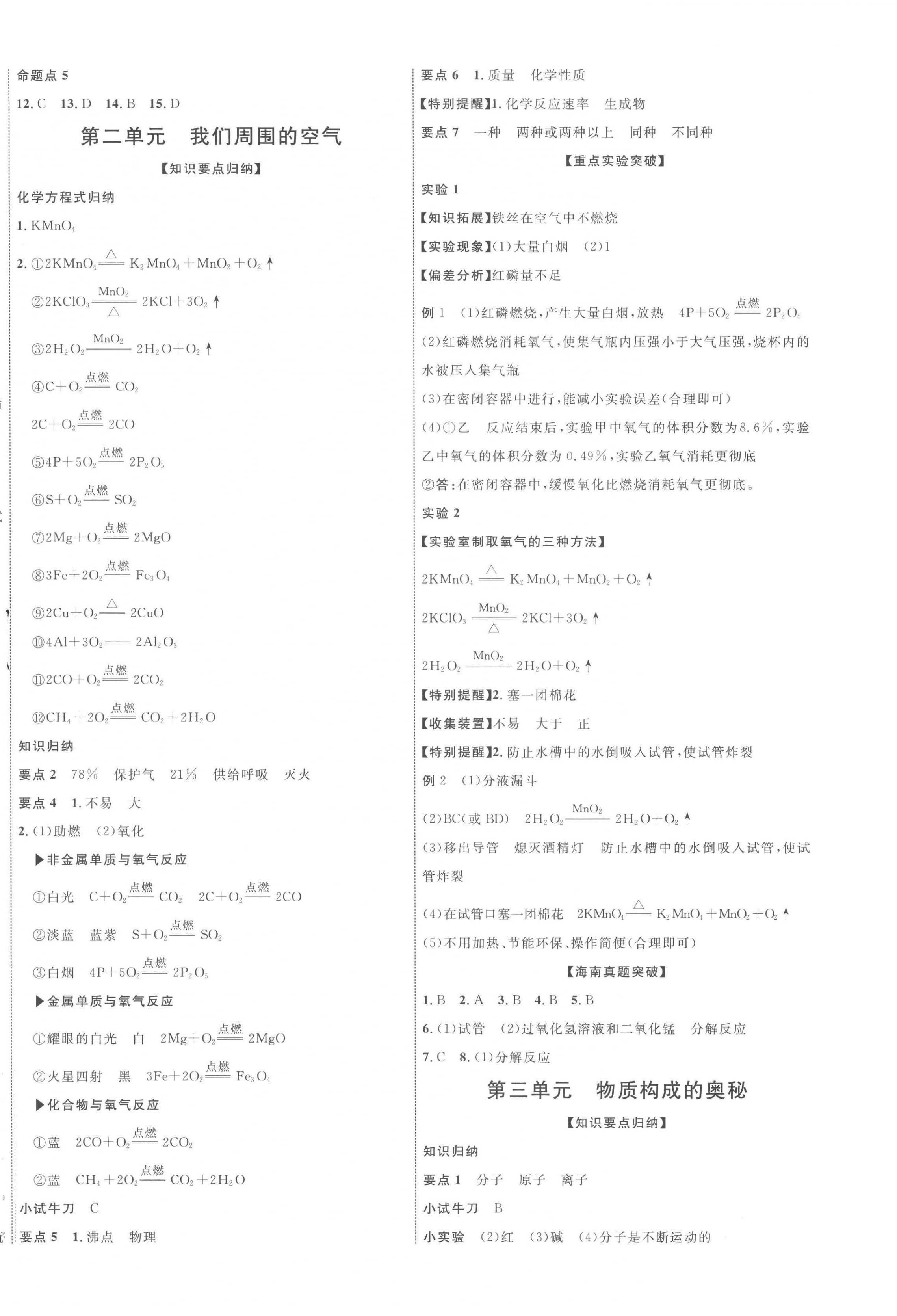 2023年海南中考新突破化學 第4頁