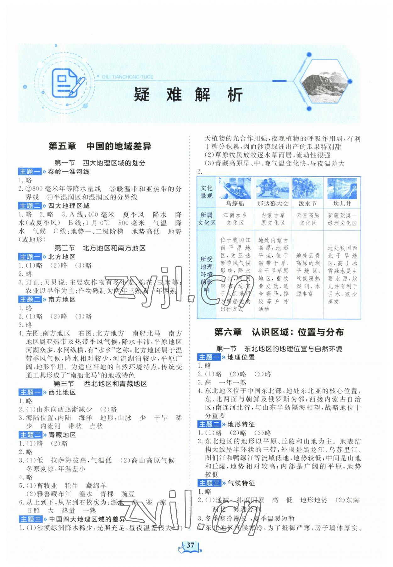 2023年填充圖冊山東科學技術出版社八年級地理湘教版 第1頁