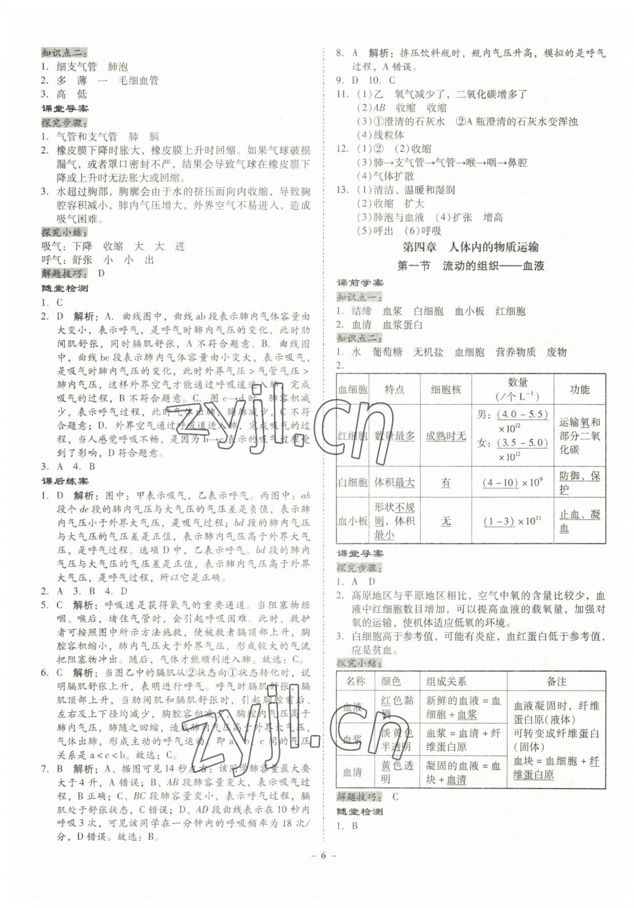 2023年金牌導(dǎo)學(xué)案七年級(jí)生物下冊(cè)人教版 第6頁(yè)