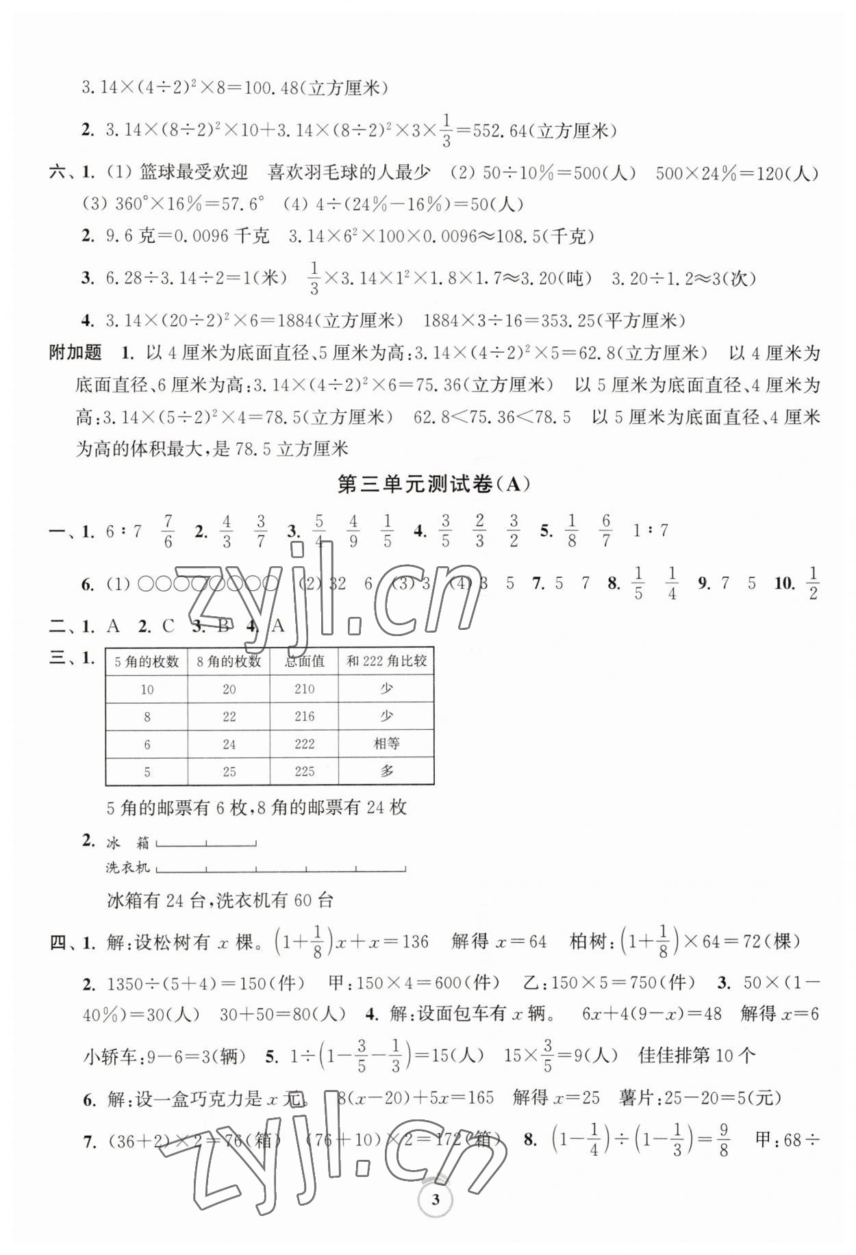 2023年通關提優(yōu)全能檢測卷六年級數(shù)學下冊蘇教版 第3頁