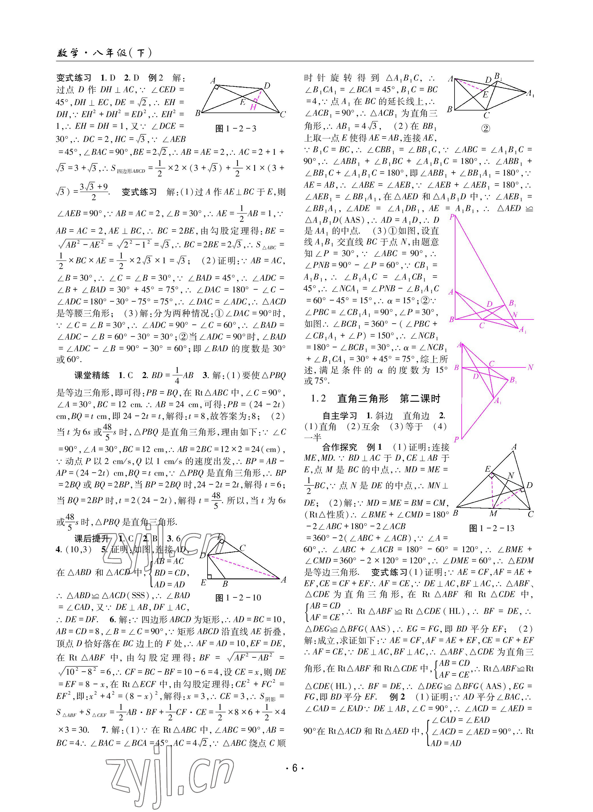 2023年理科愛好者八年級數(shù)學下冊北師大版第22期 參考答案第5頁