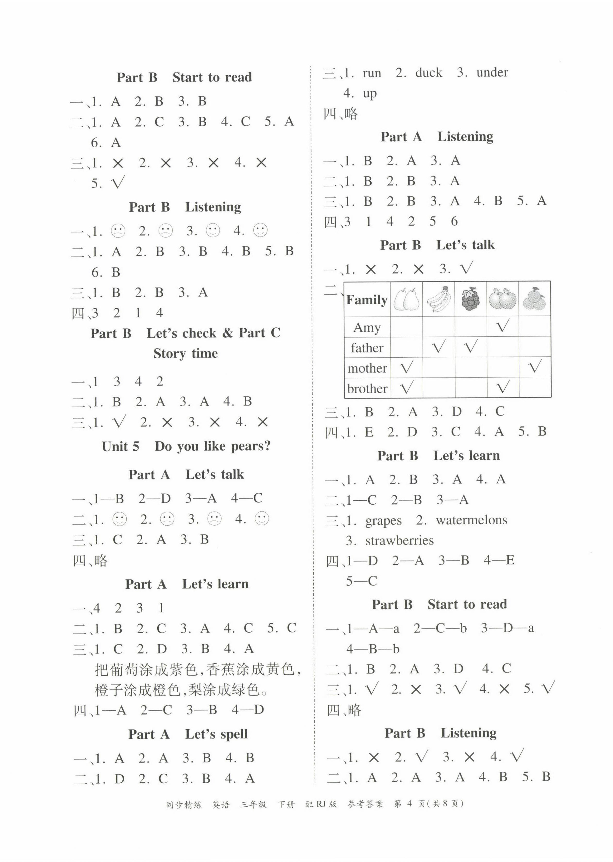 2023年同步精練廣東教育出版社三年級英語下冊人教版 第4頁